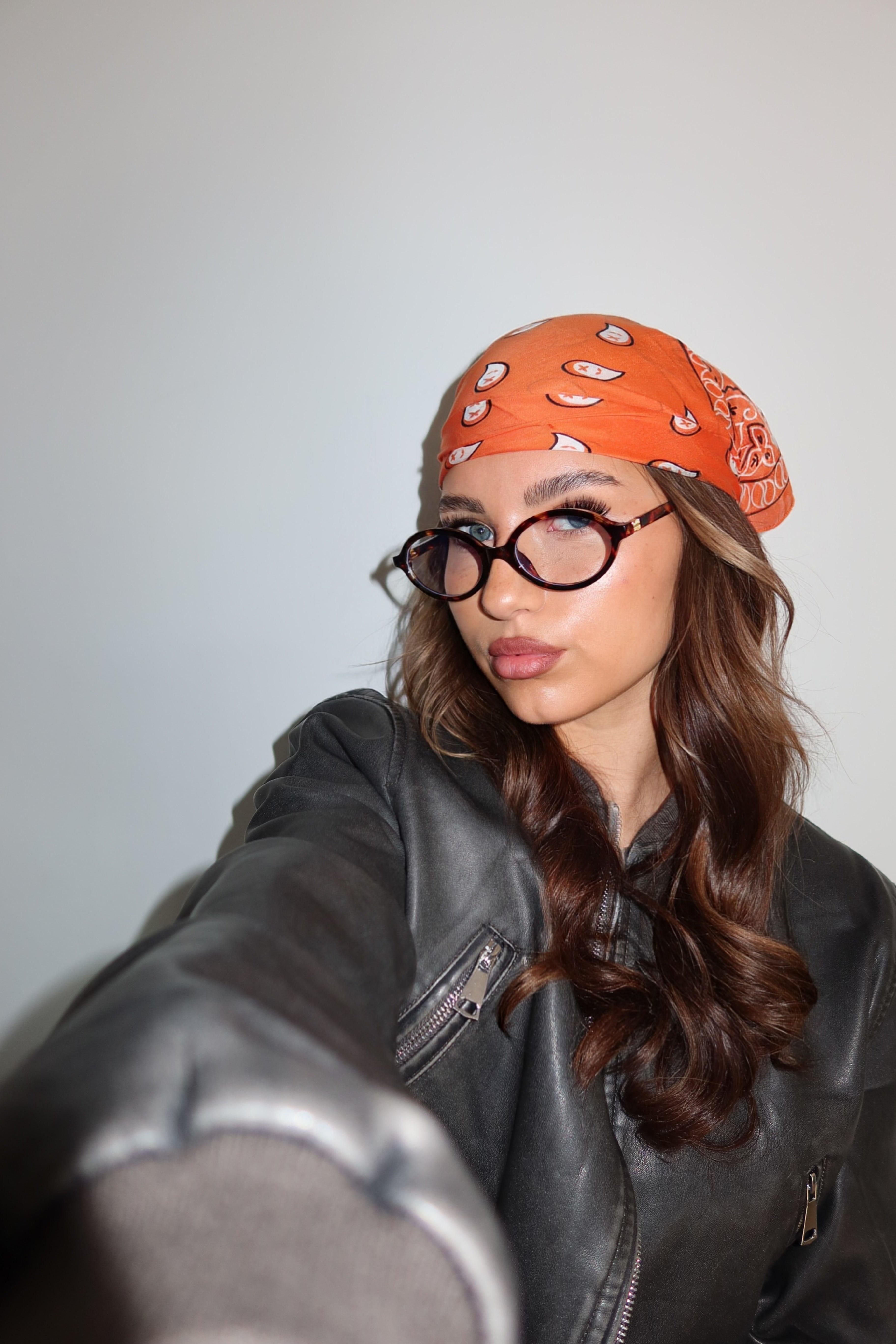 MULTIFUNCTIONAL PAISLEY PRINT SCARF ORANGE