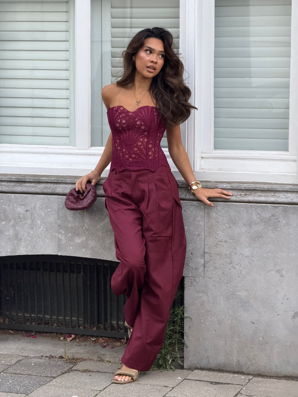 BALLOON CARGO PANTALON BORDEAUX