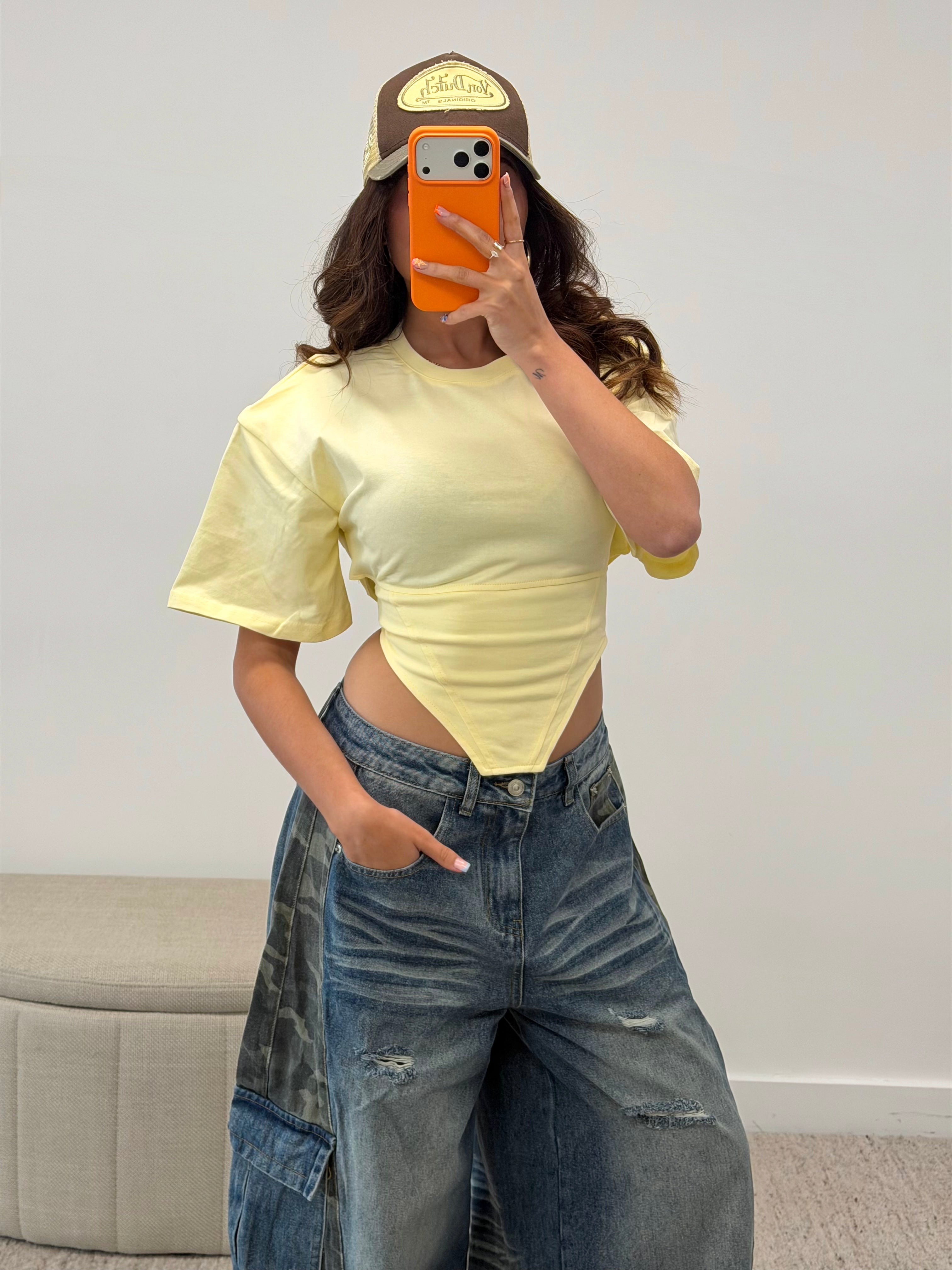 CORSET TEE YELLOW