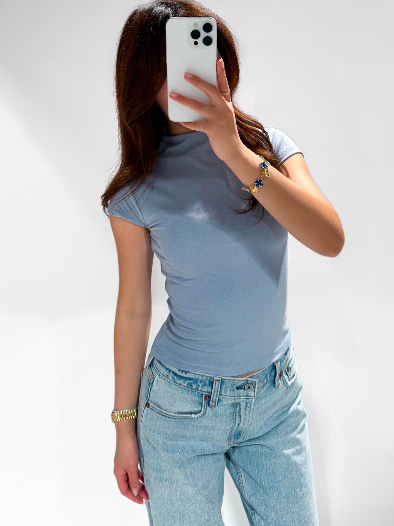 DIDI DOUBLE LAYERED TOP BLUE