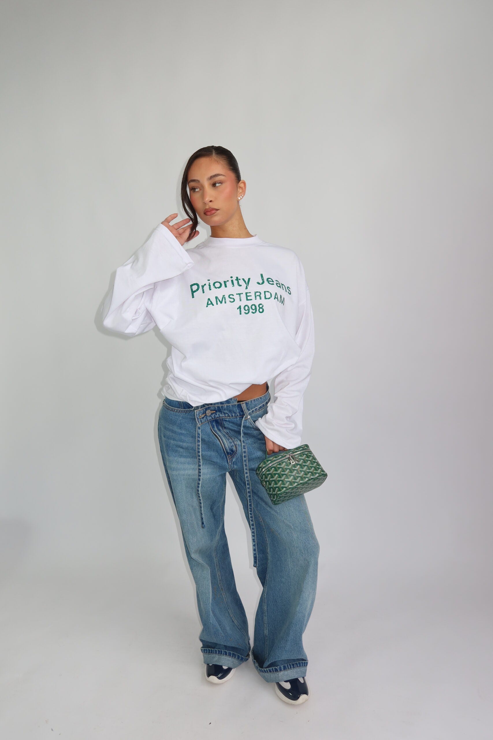 PRIORITY AMSTERDAM LONGSLEEVE WHITE/GREEN