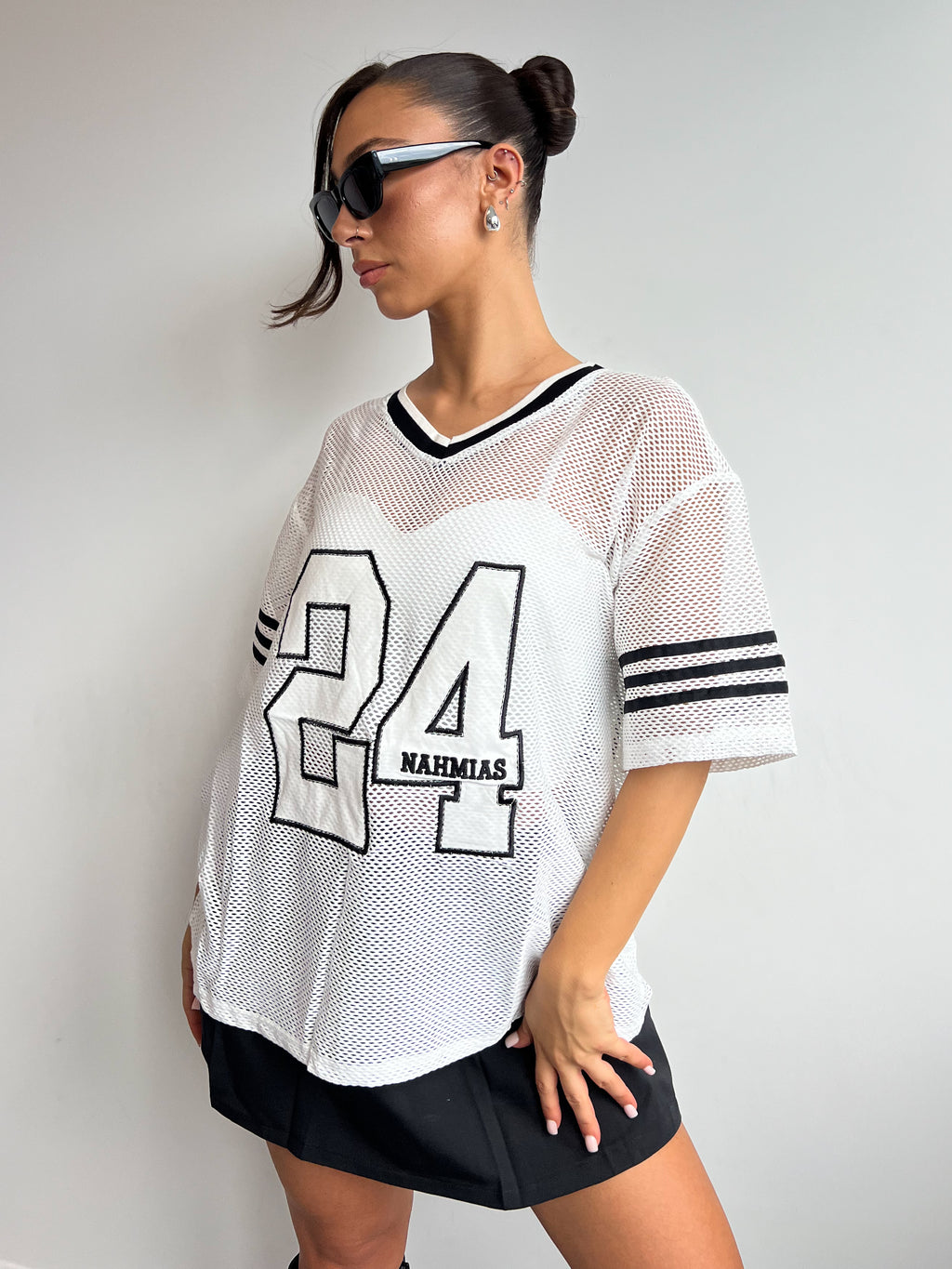MESH JERSEY WHITE/BLACK