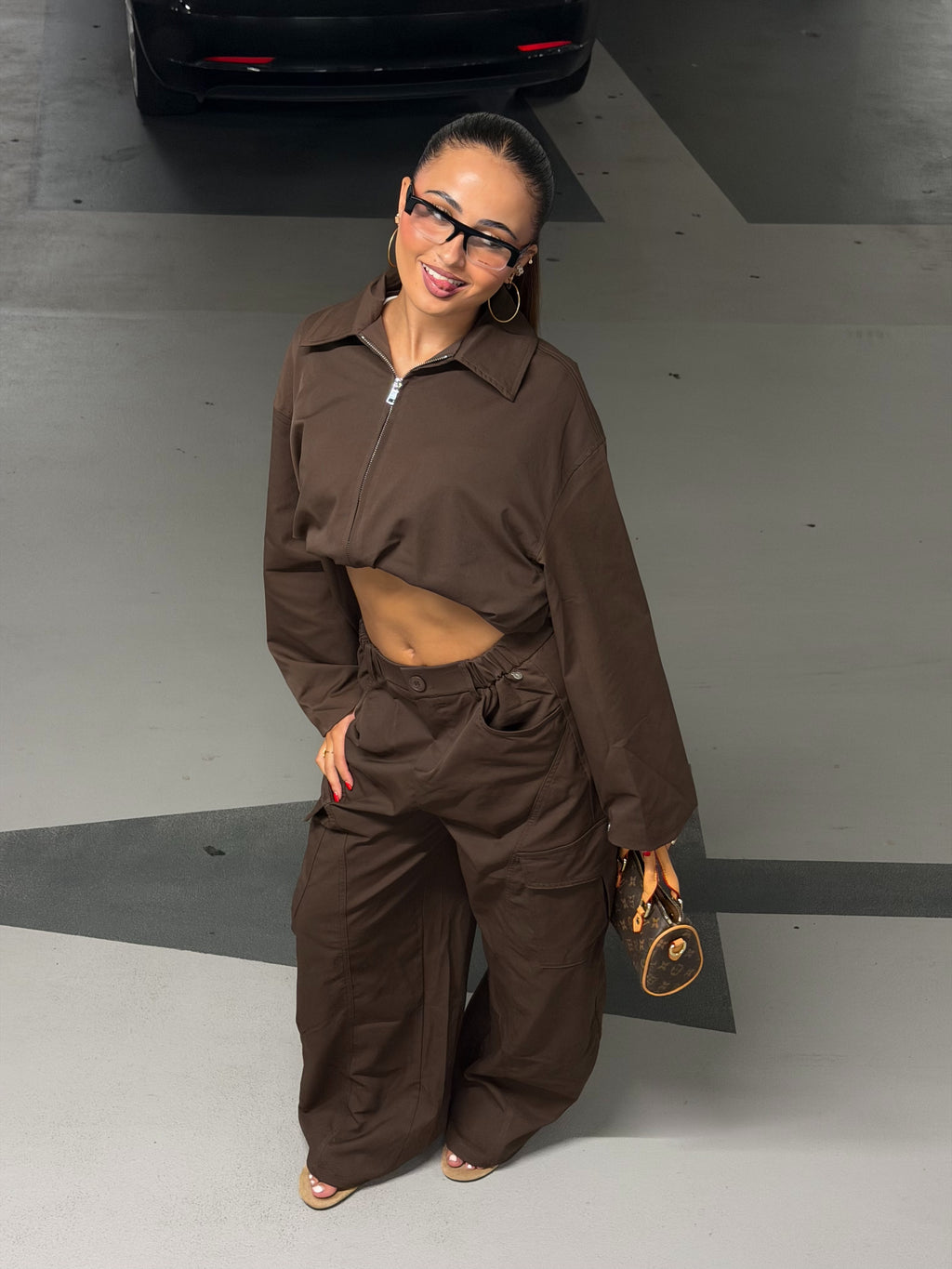 KYLIE CARGO PANTALON BROWN