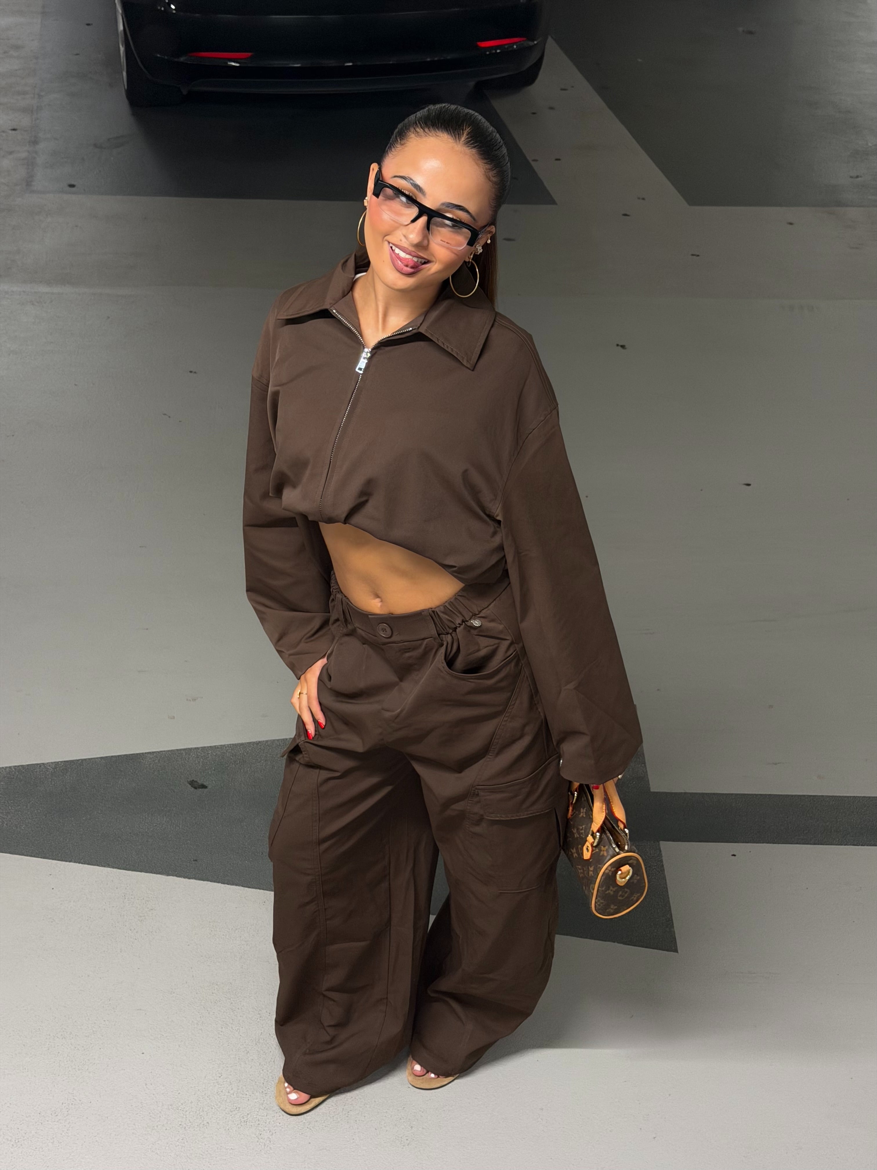 KYLIE CARGO PANTALON BROWN