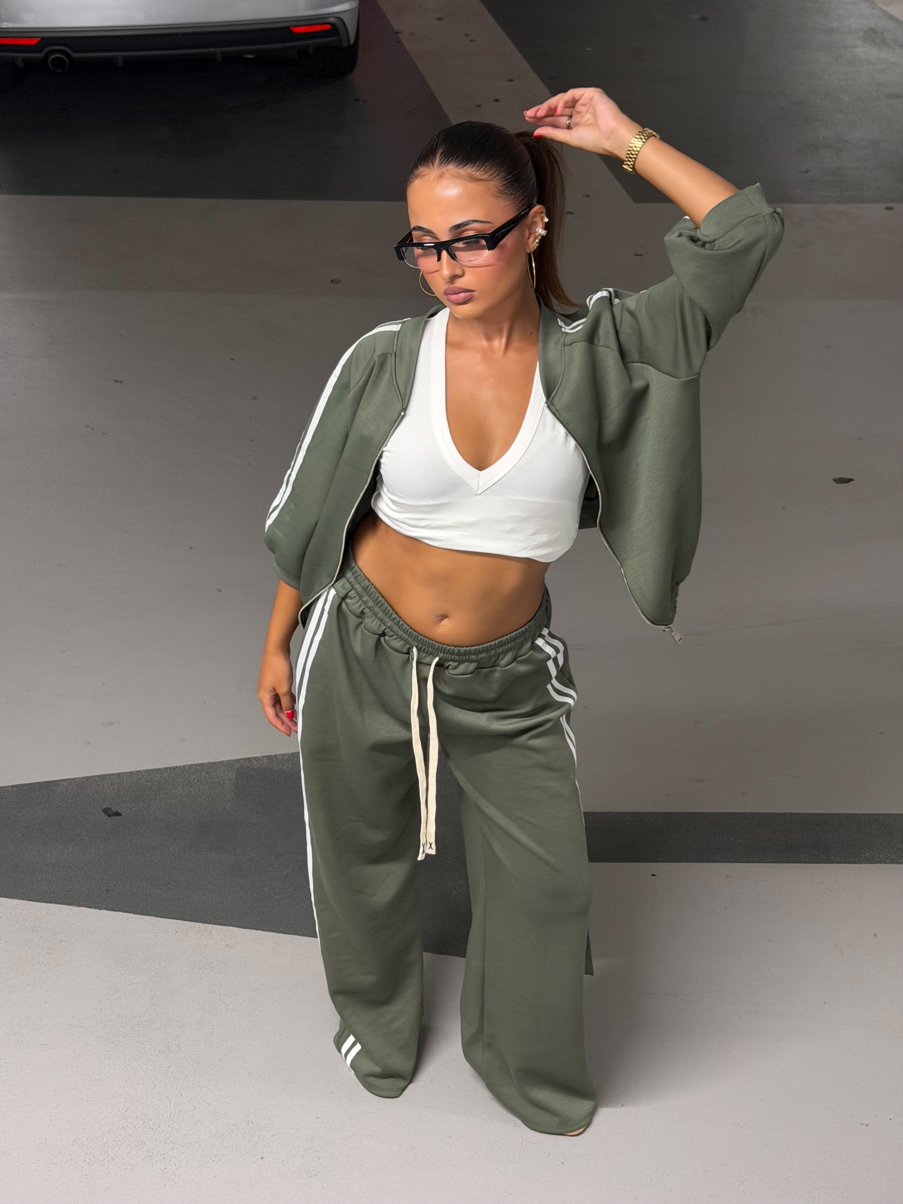 JEADY STRIPED SET GREEN