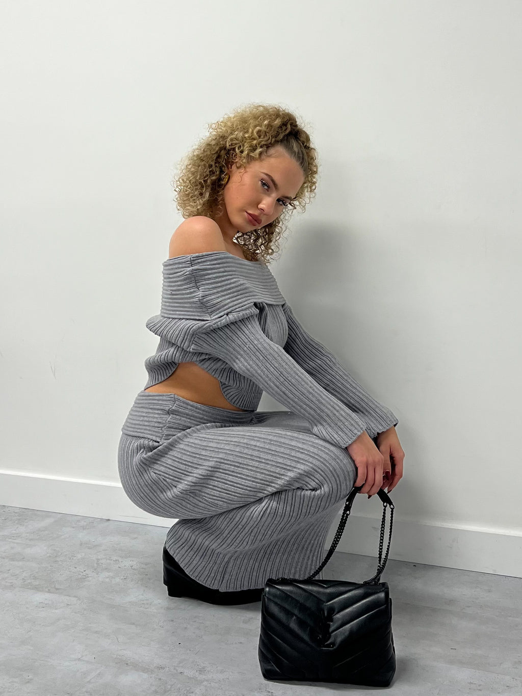 SOLANGE SKIRT SET GREY