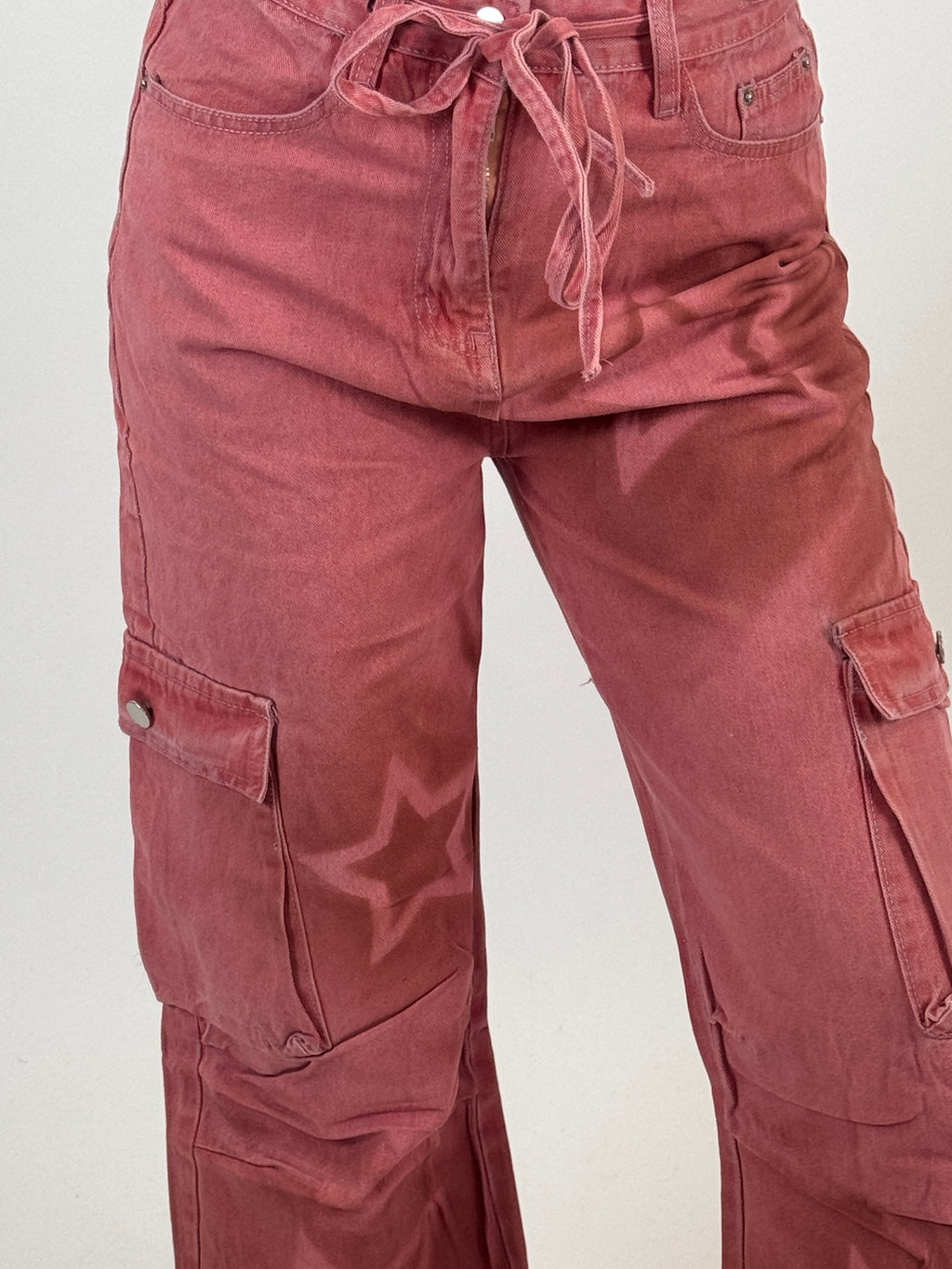 PETITE PINK STARS JEANS SIZE S