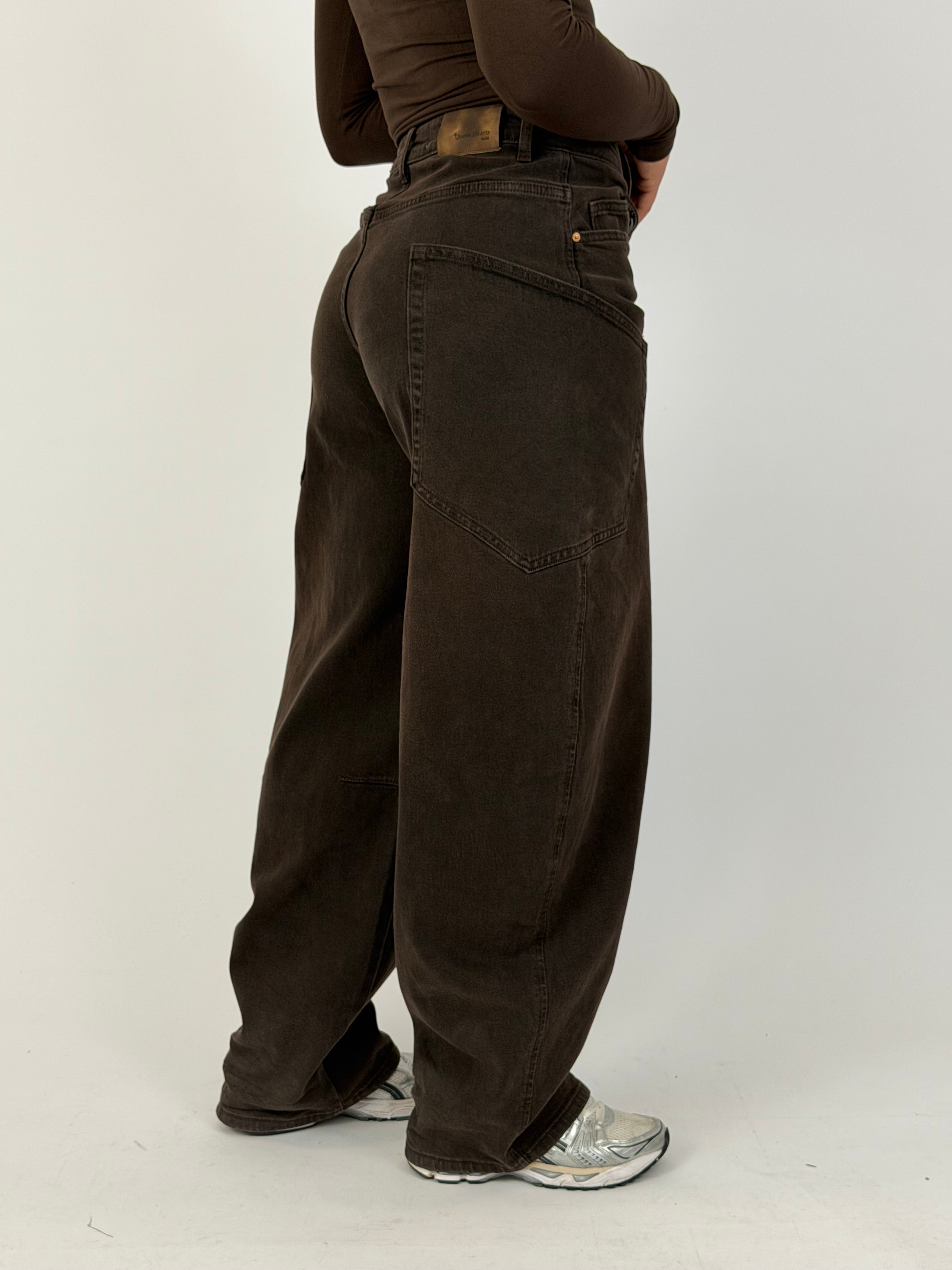 BALLOON FIT STRETCH CARGO CHOCO