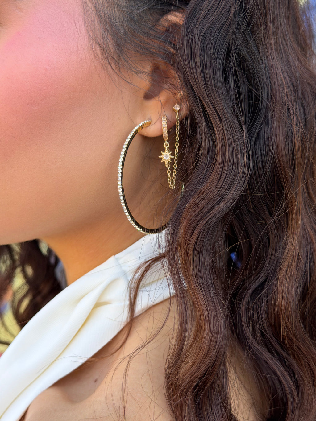 GOLD STRASS HOOPS BIG