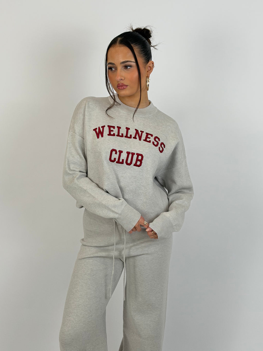 NAOMI COSY SET GREY/RED