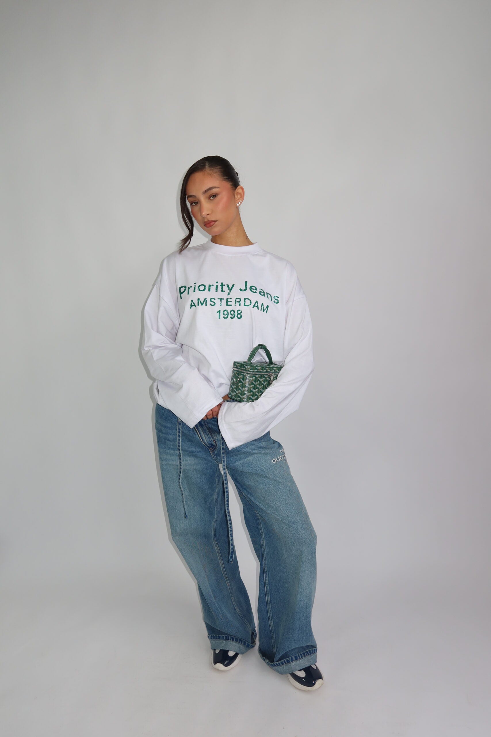 PRIORITY AMSTERDAM LONGSLEEVE WHITE/GREEN