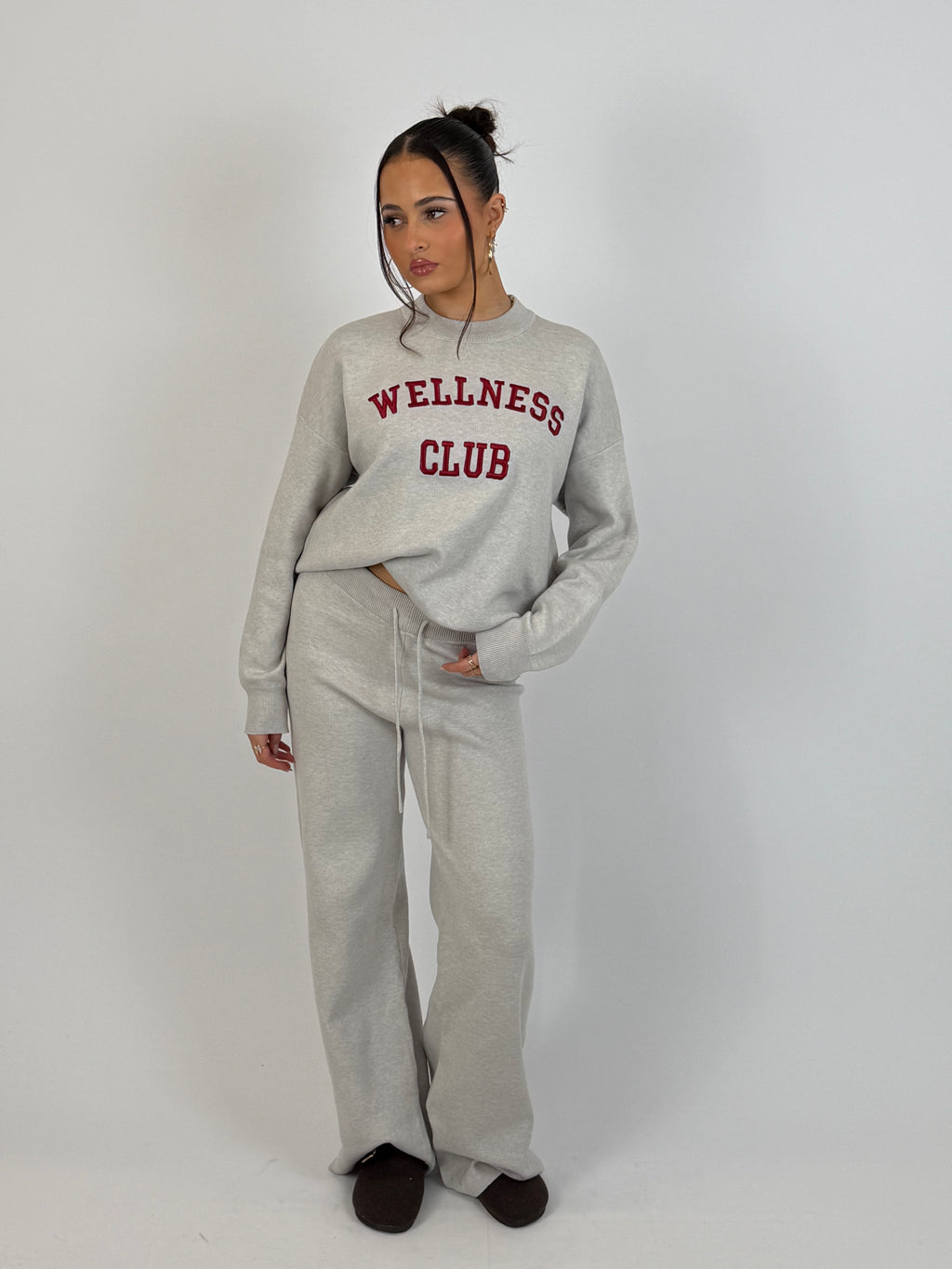 NAOMI COSY SET GREY/RED