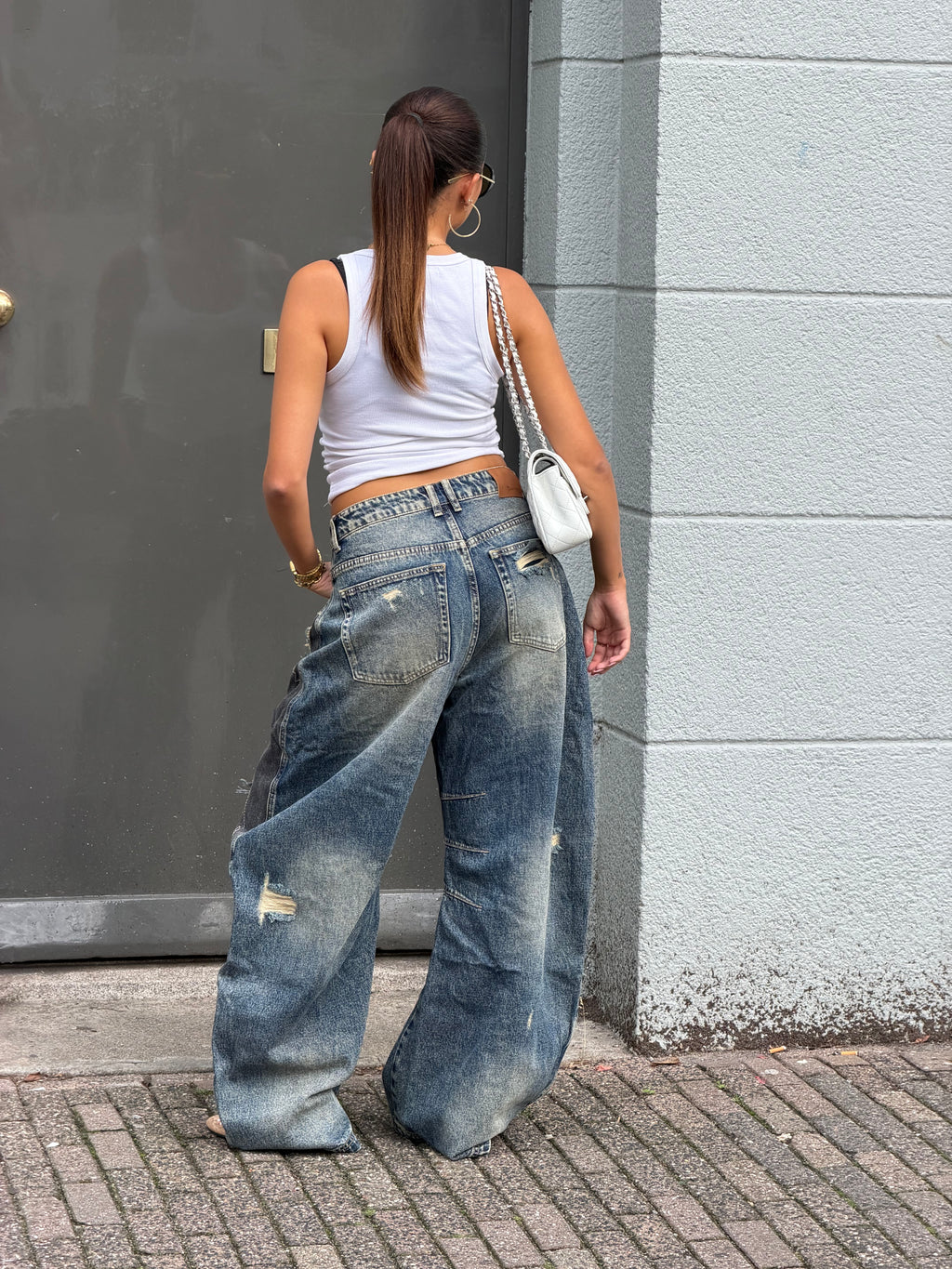 KAYA EXTRA DISTRESSED WIDE LEG