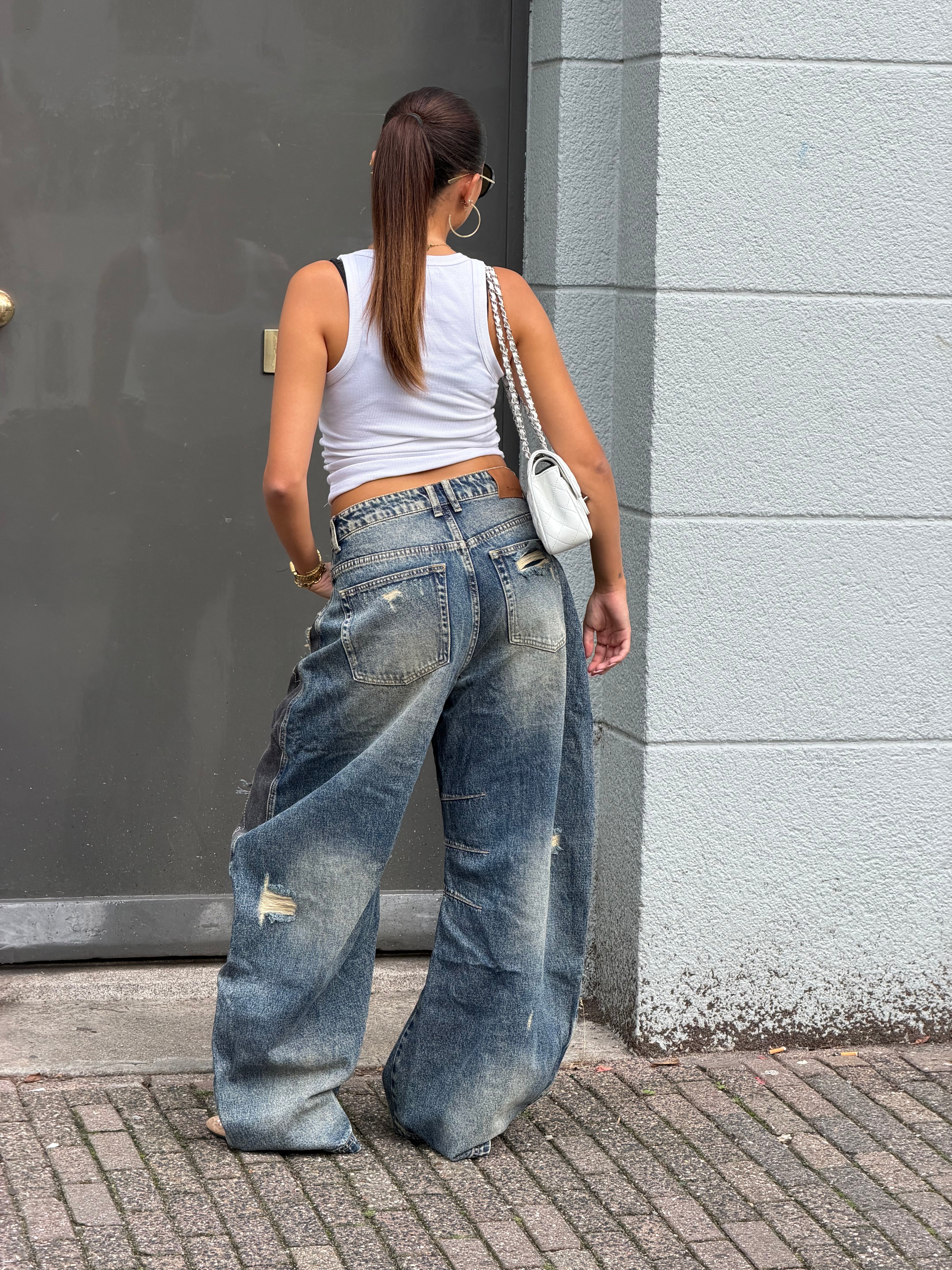 KAYA EXTRA DISTRESSED WIDE LEG