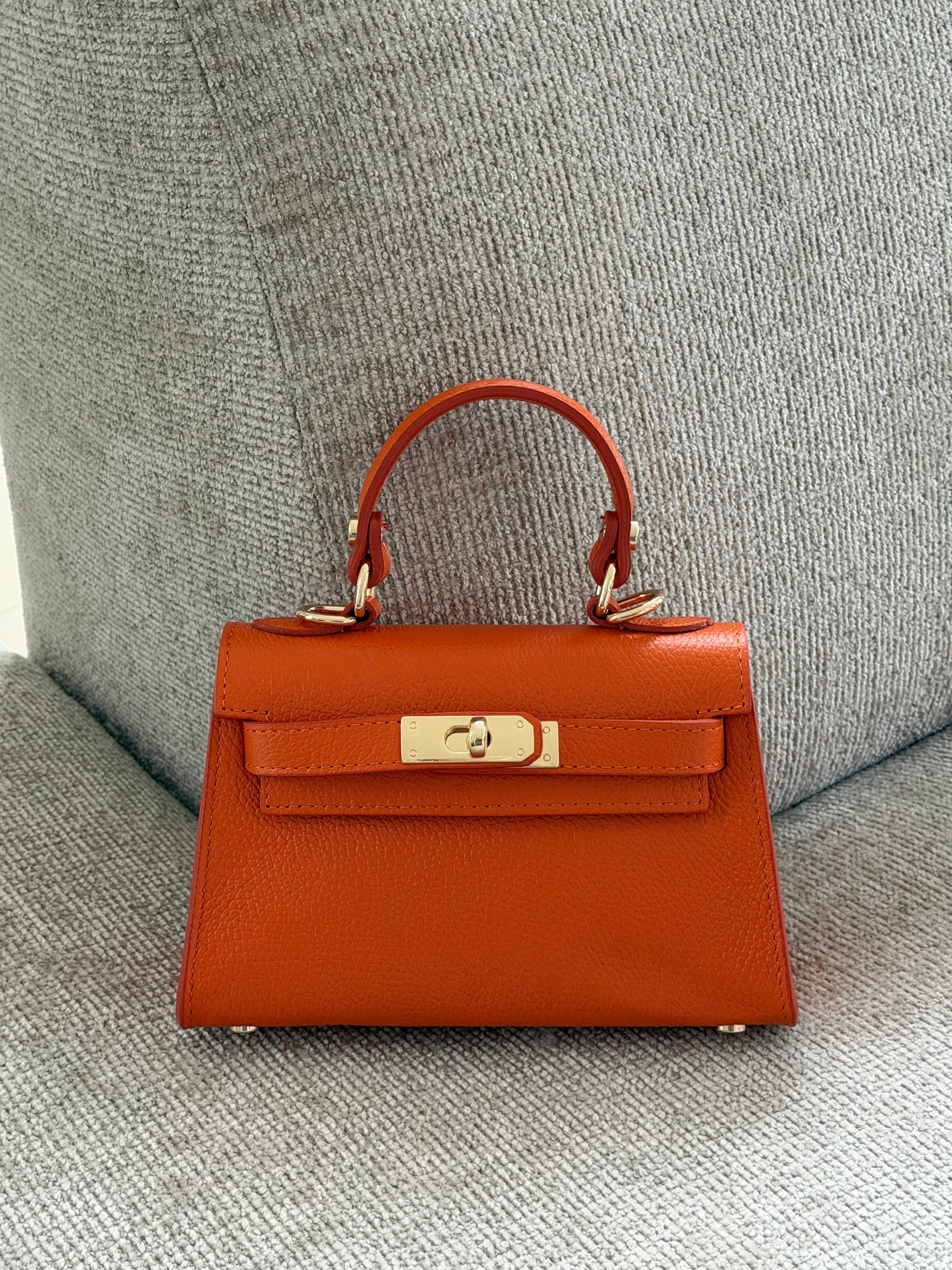 HERMY BAG LEATHER ORANGE