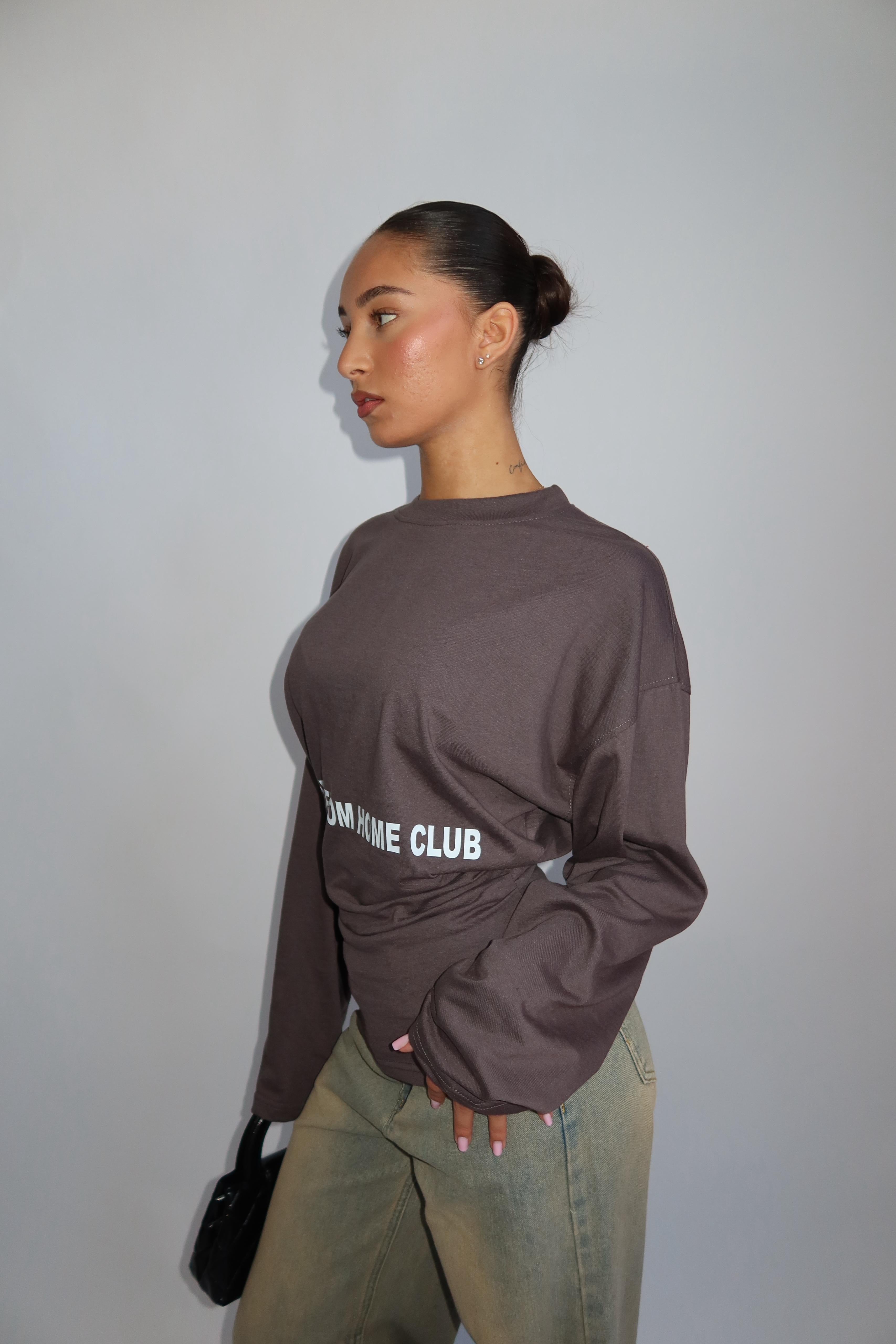 WORK FROM HOME SNATCHED LONGSLEEVE TAUPE