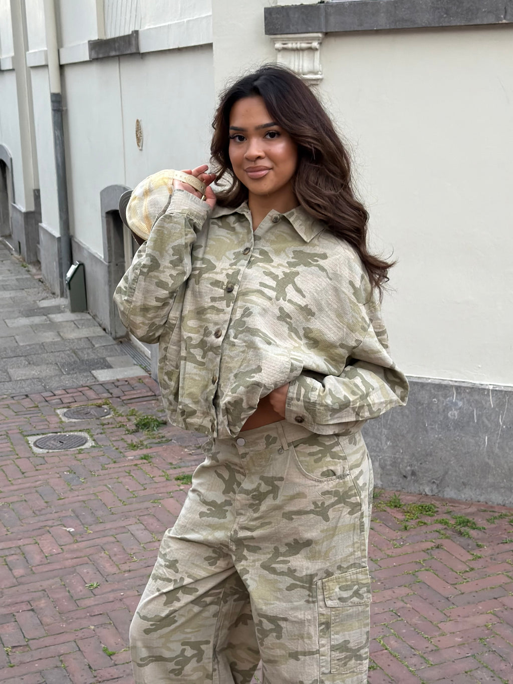 CAMO WASHED JACKET BEIGE