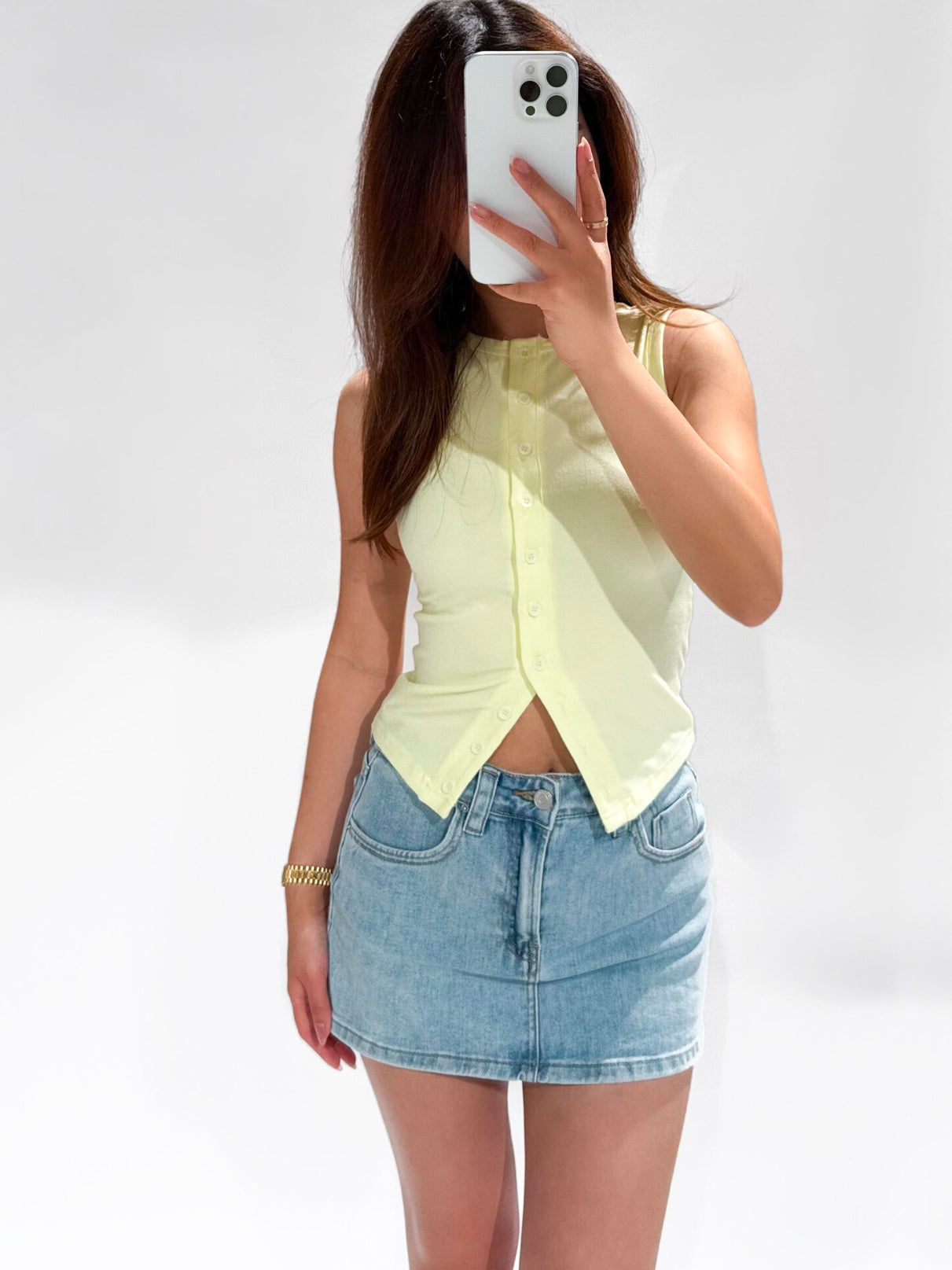 SOLANGE CARDIGAN TOP BUTTER YELLOW