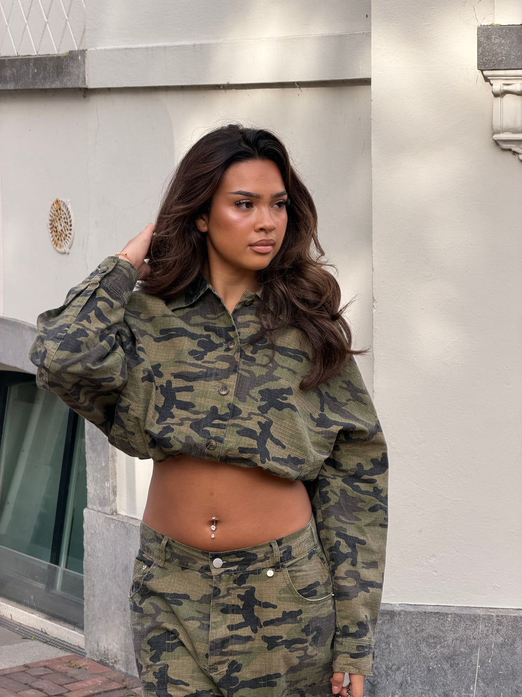 CAMO WASHED JACKET GREEN