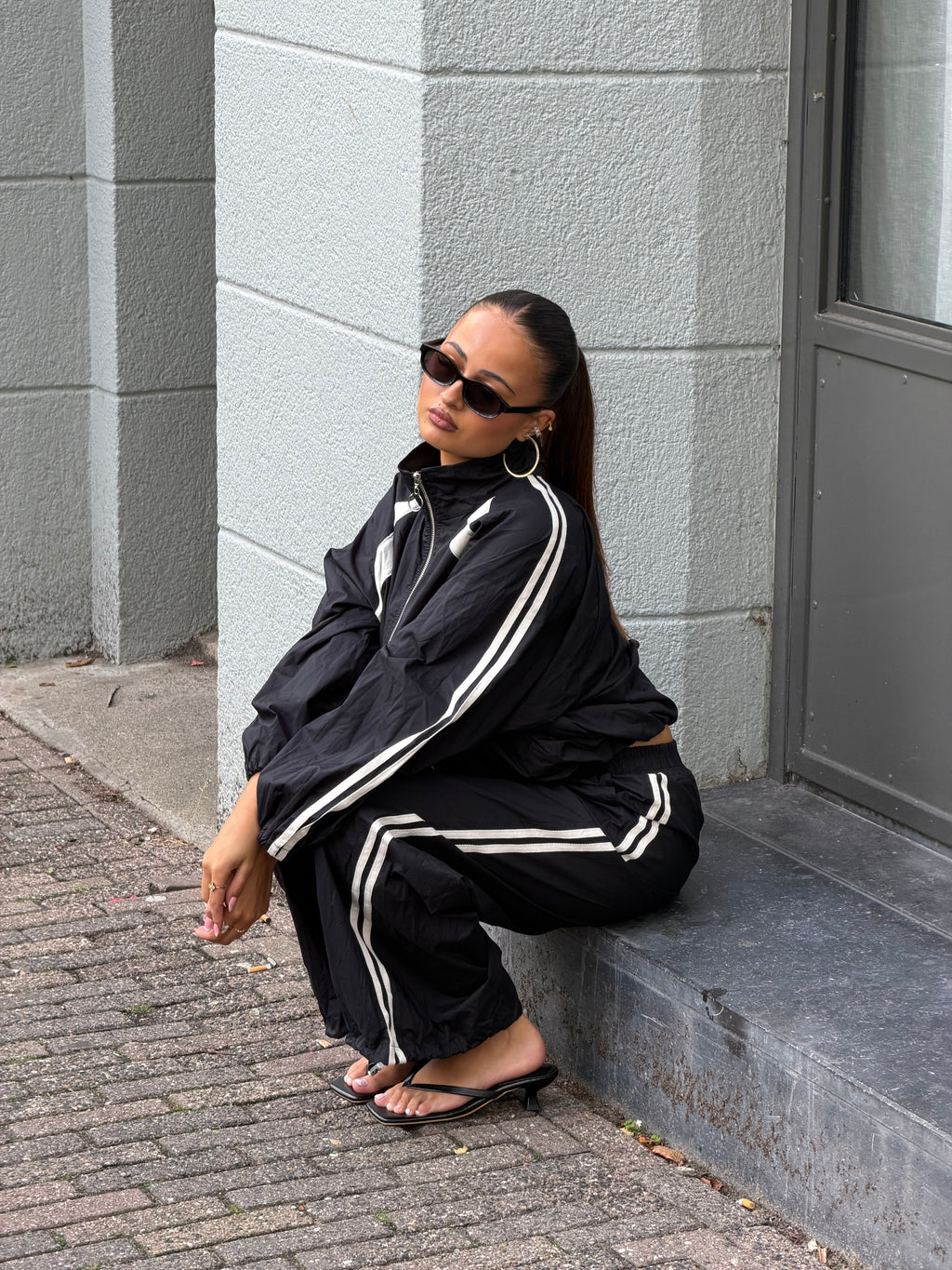 GINA WINDBREAKER TRACKSUIT BLACK