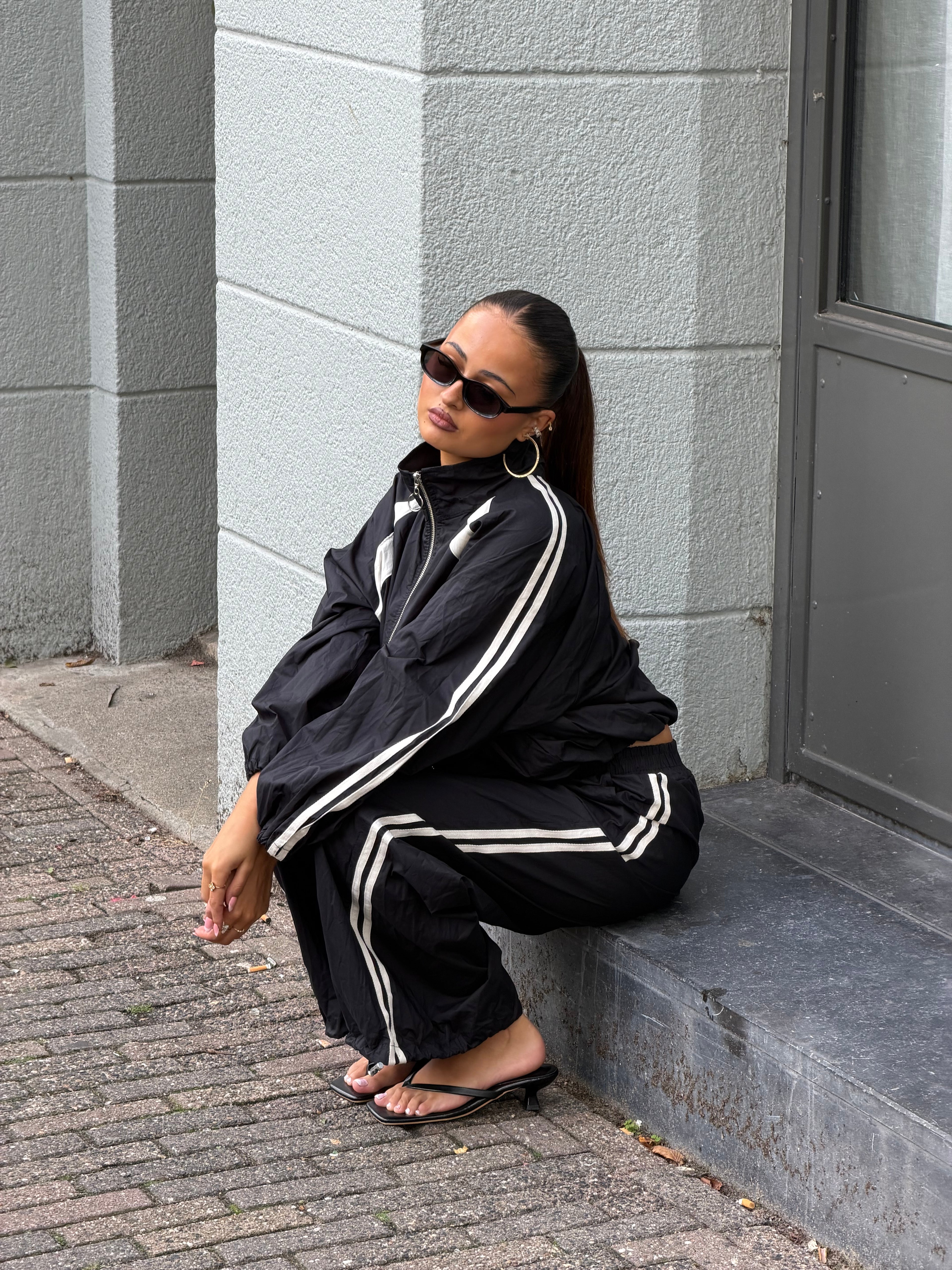 GINA WINDBREAKER TRACKSUIT BLACK