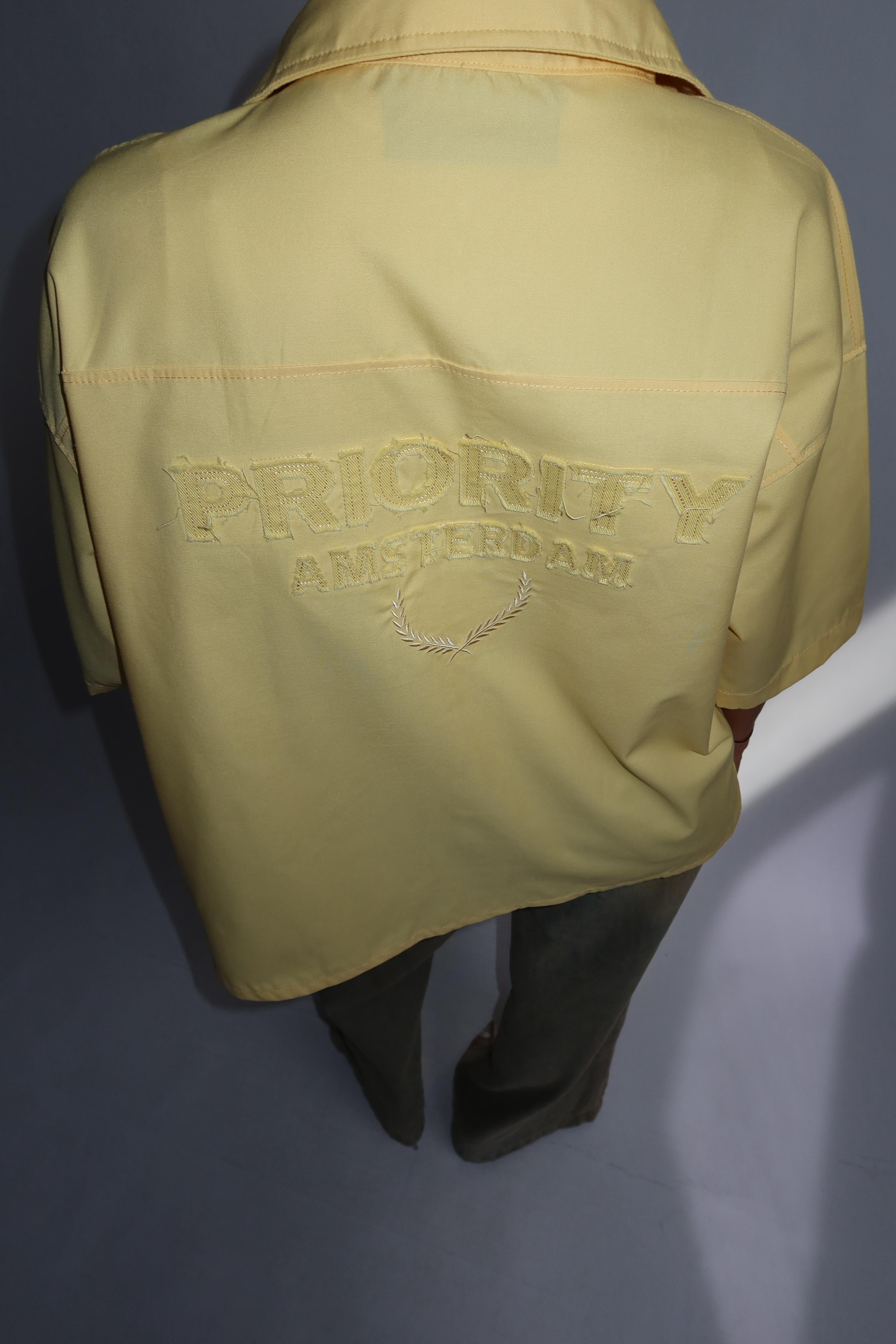 PRIORITY AMSTERDAM BOYFRIEND BLOUSE BUTTER YELLOW
