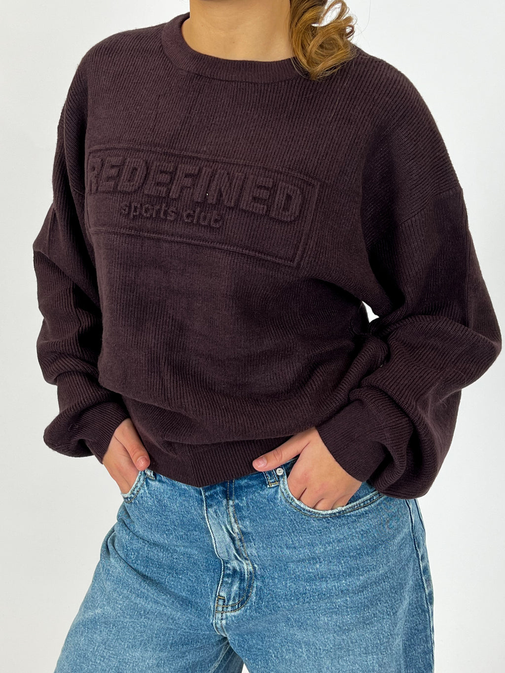 REDEFINED RIBBED KNIT DEEP BROWN