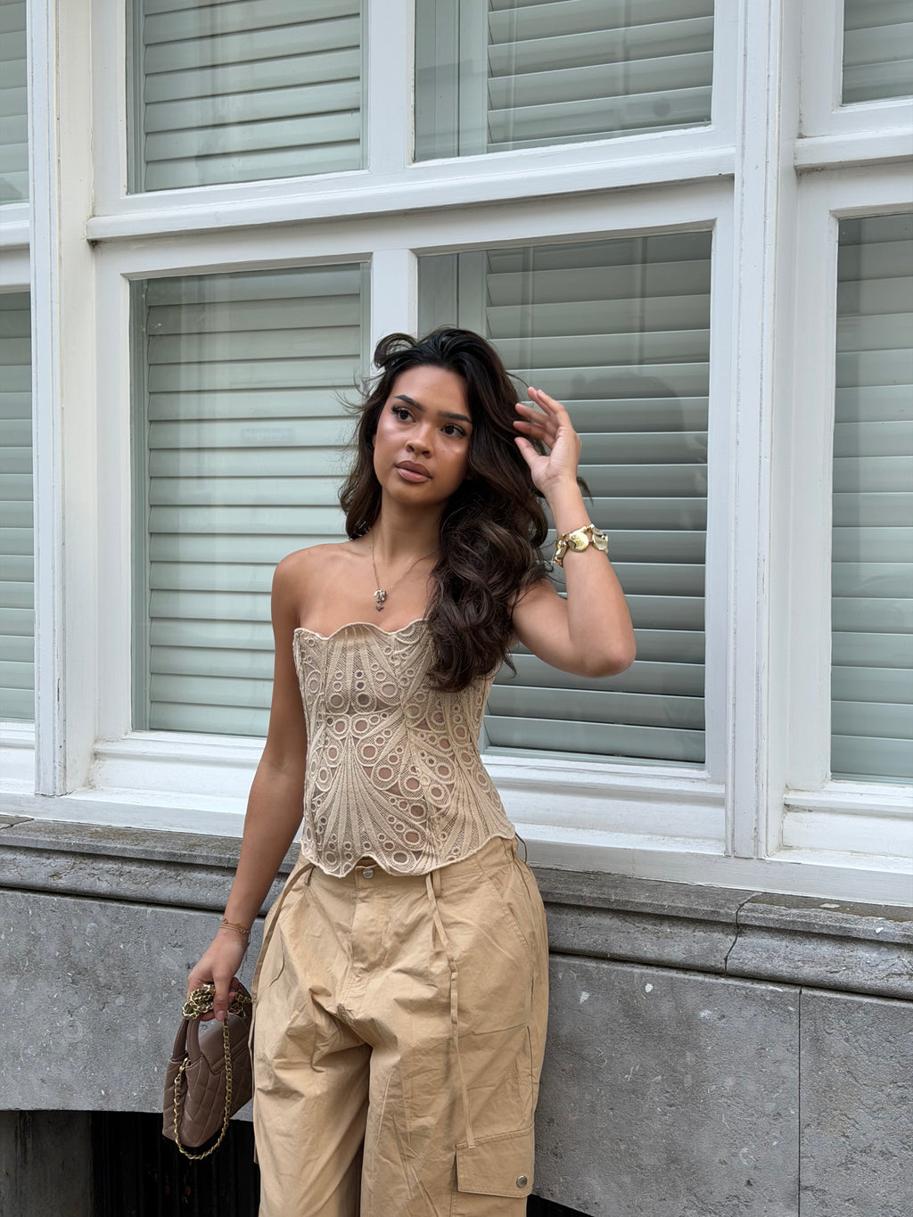 LACE CORSET BEIGE