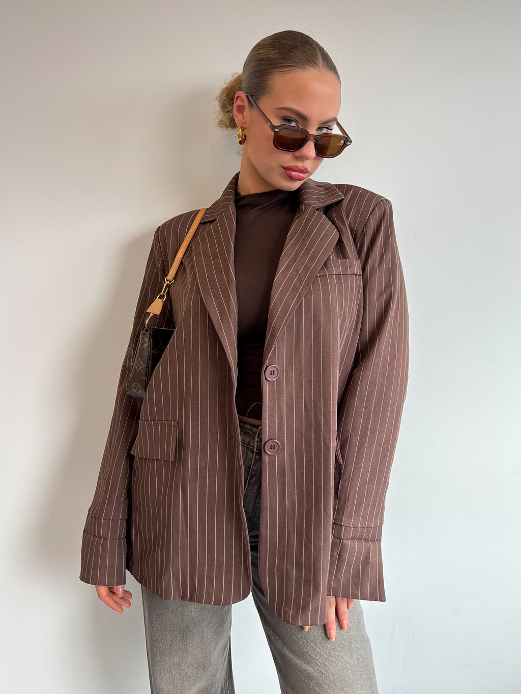 DAD BLAZER CHOCO STRIPE