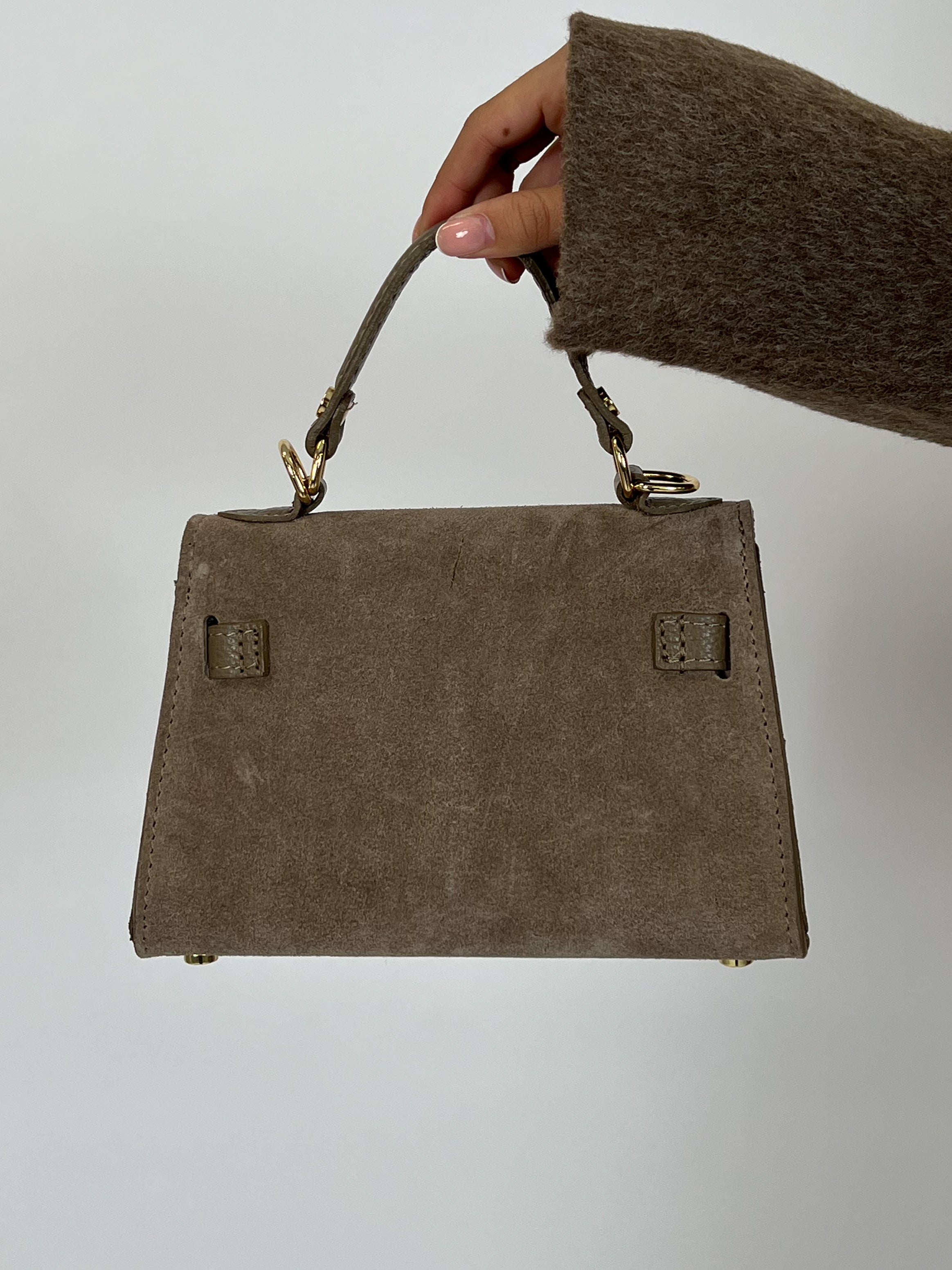 HERMY BAG SUÈDE TAUPE