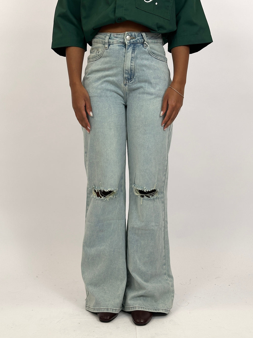 KNEE RIP STRETCH WIDE LEG 691