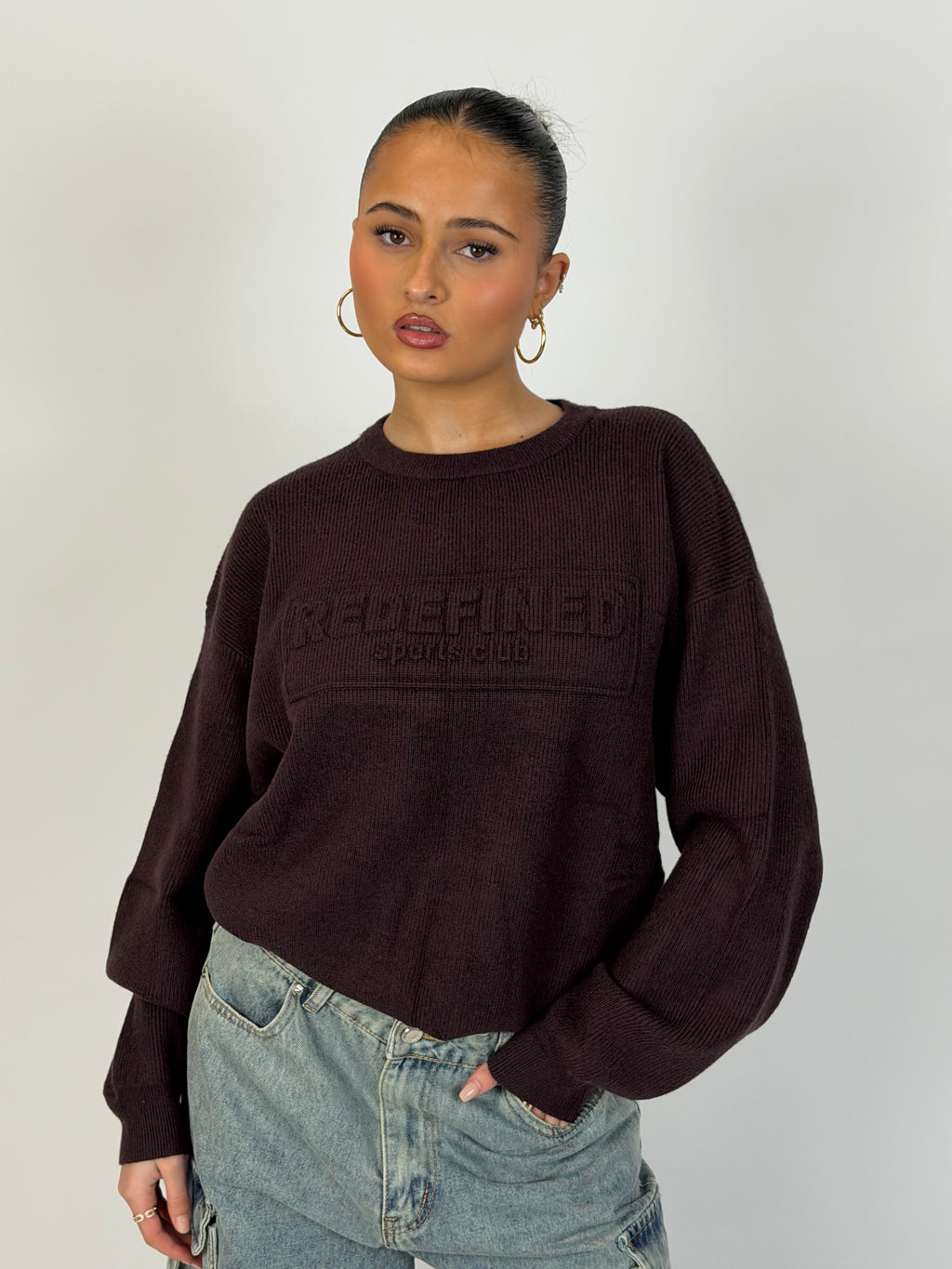 REDEFINED RIBBED KNIT DEEP BROWN