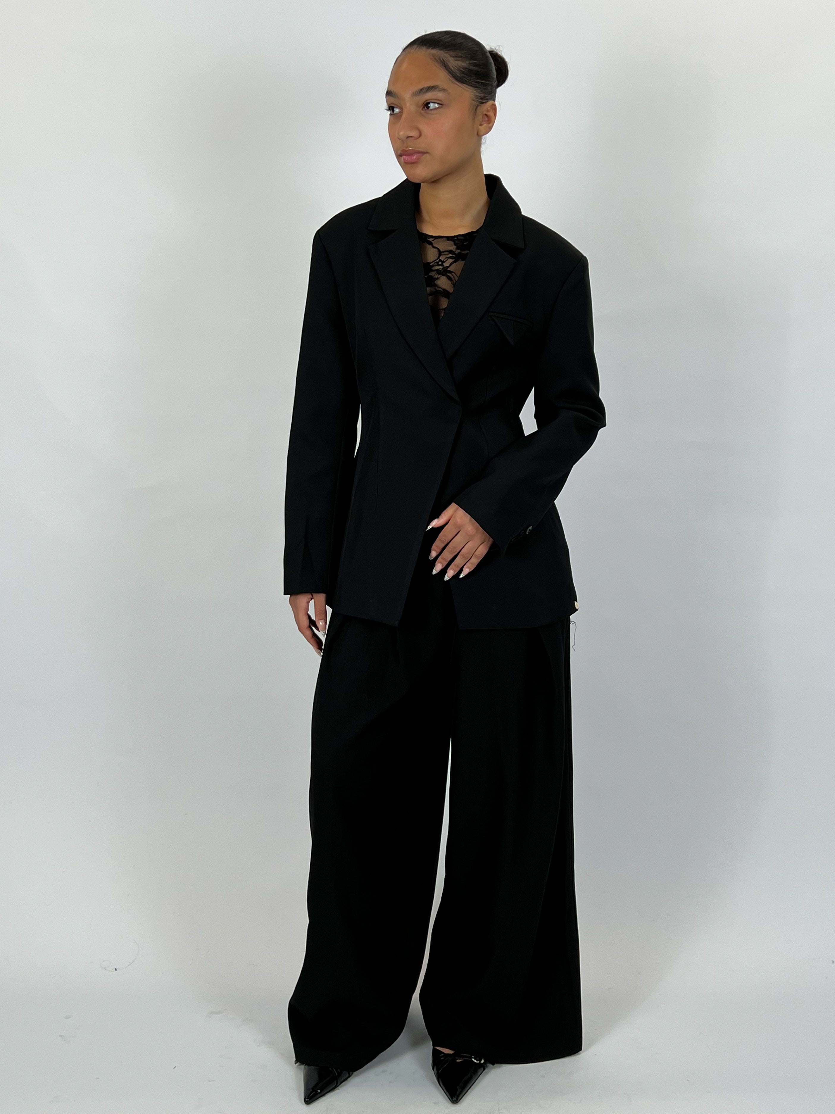 PREMIUM OVERLAP PANTALON BLACK