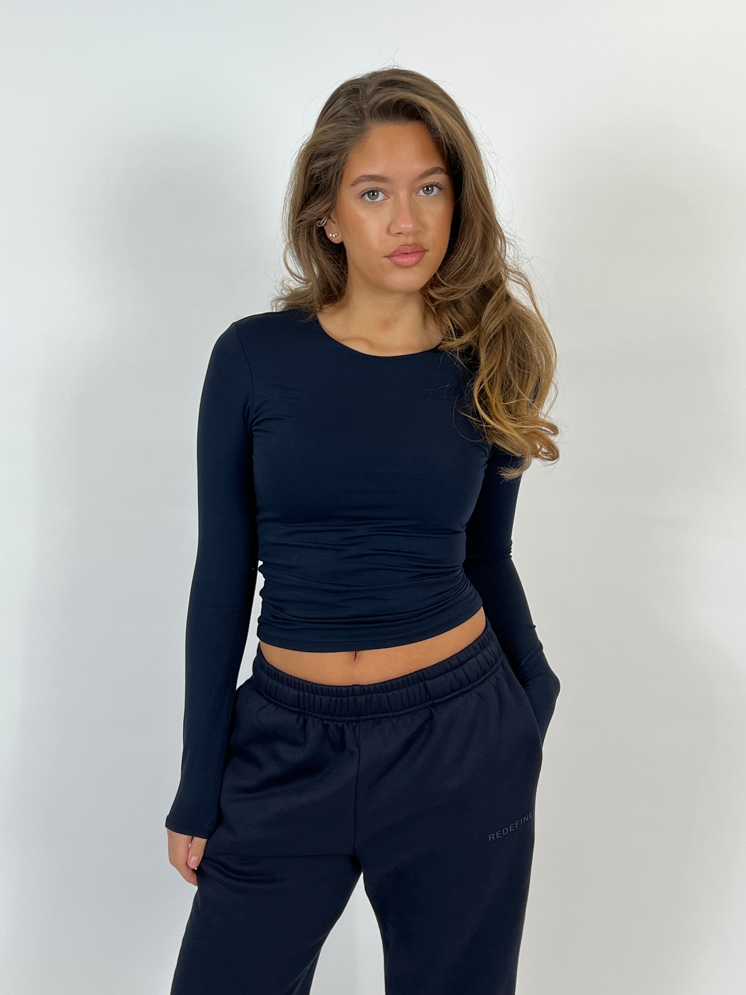 LEELA LONG BASIC NAVY