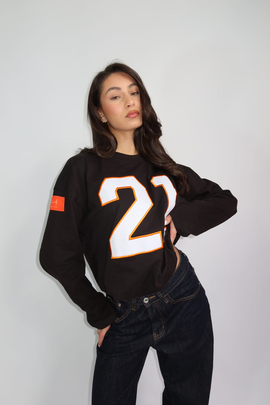 21 LONGSLEEVE BLACK ORANGE WK