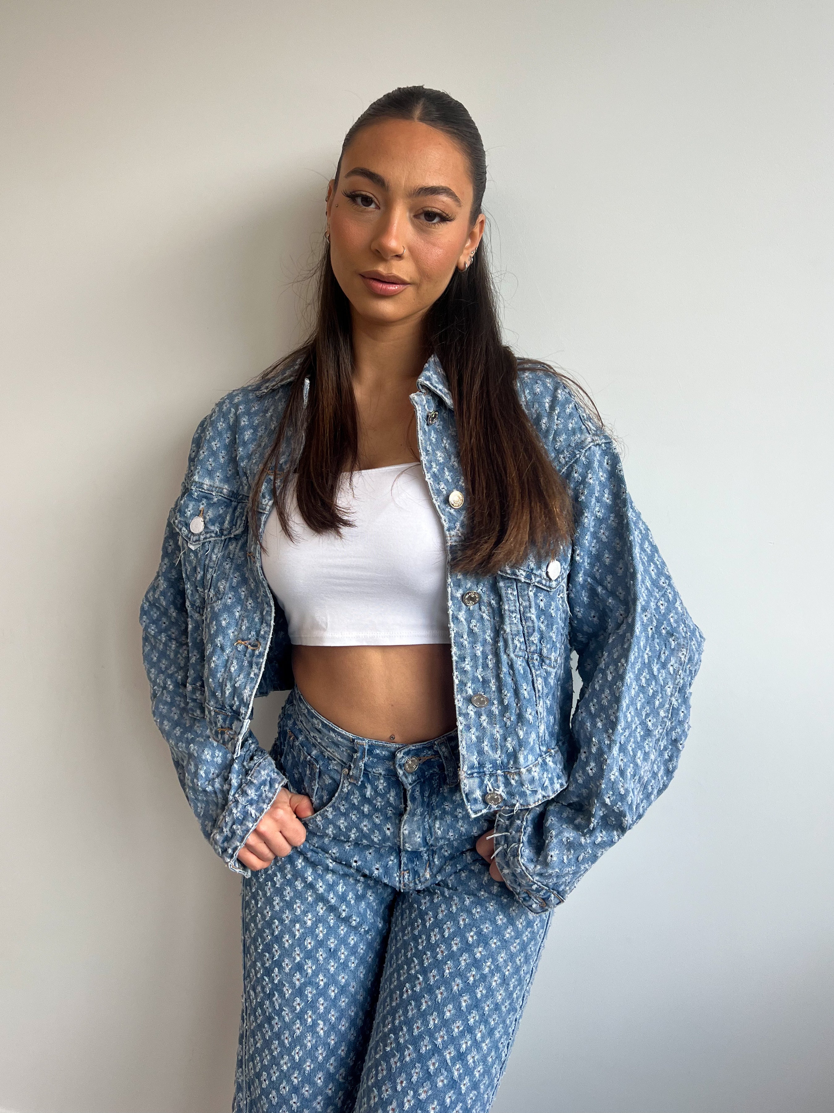 PATTERN DENIM JACKET