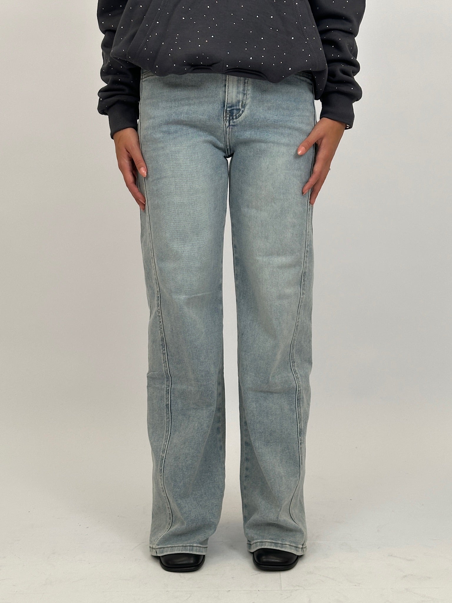 STRETCH STRIPE WIDE LEG