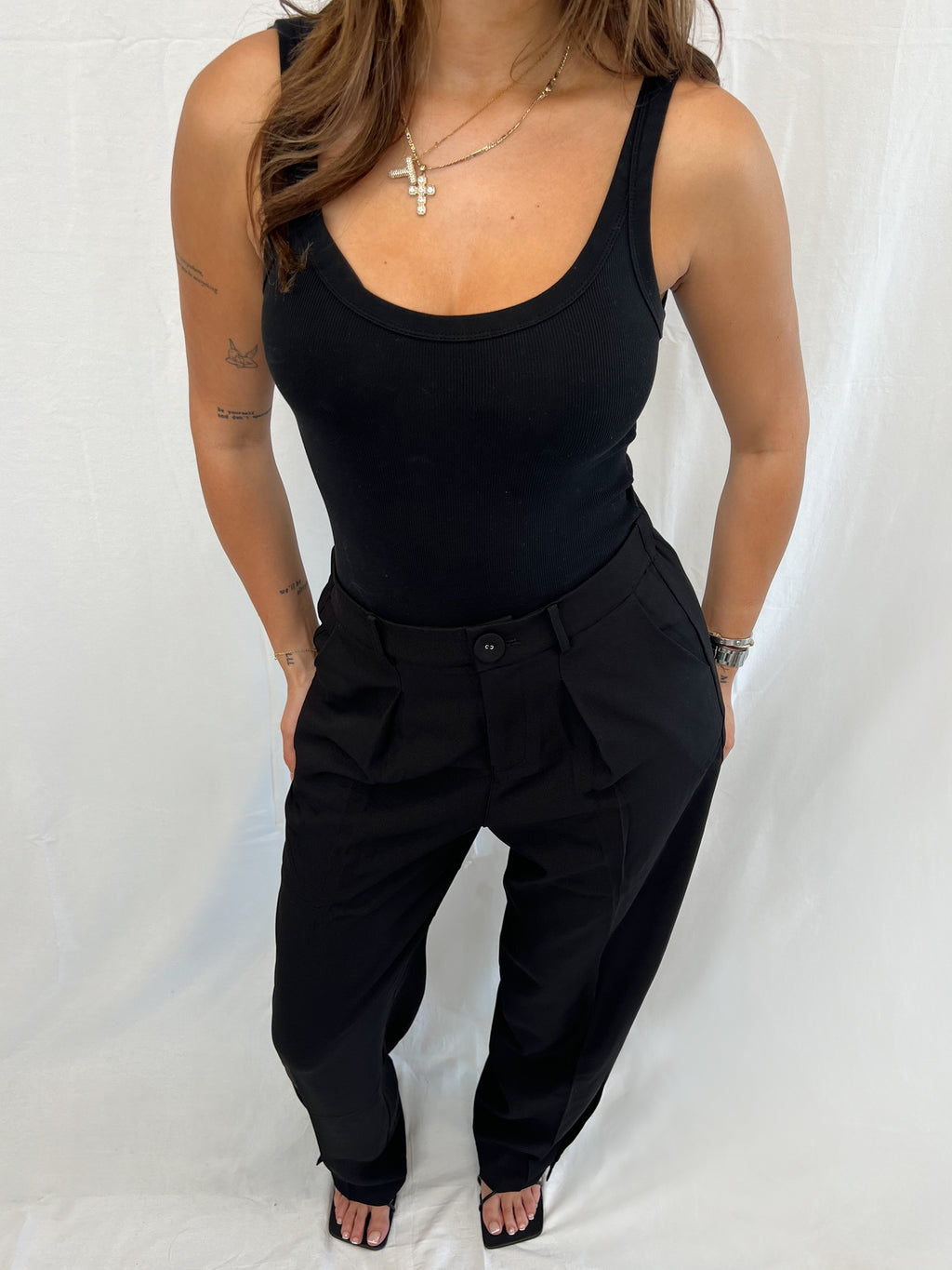 PREMIUM BELTED BLAZER BLACK