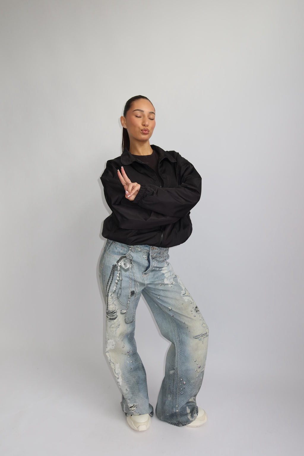 WORK FROM HOME WINDBREAKER JACKET BLACK