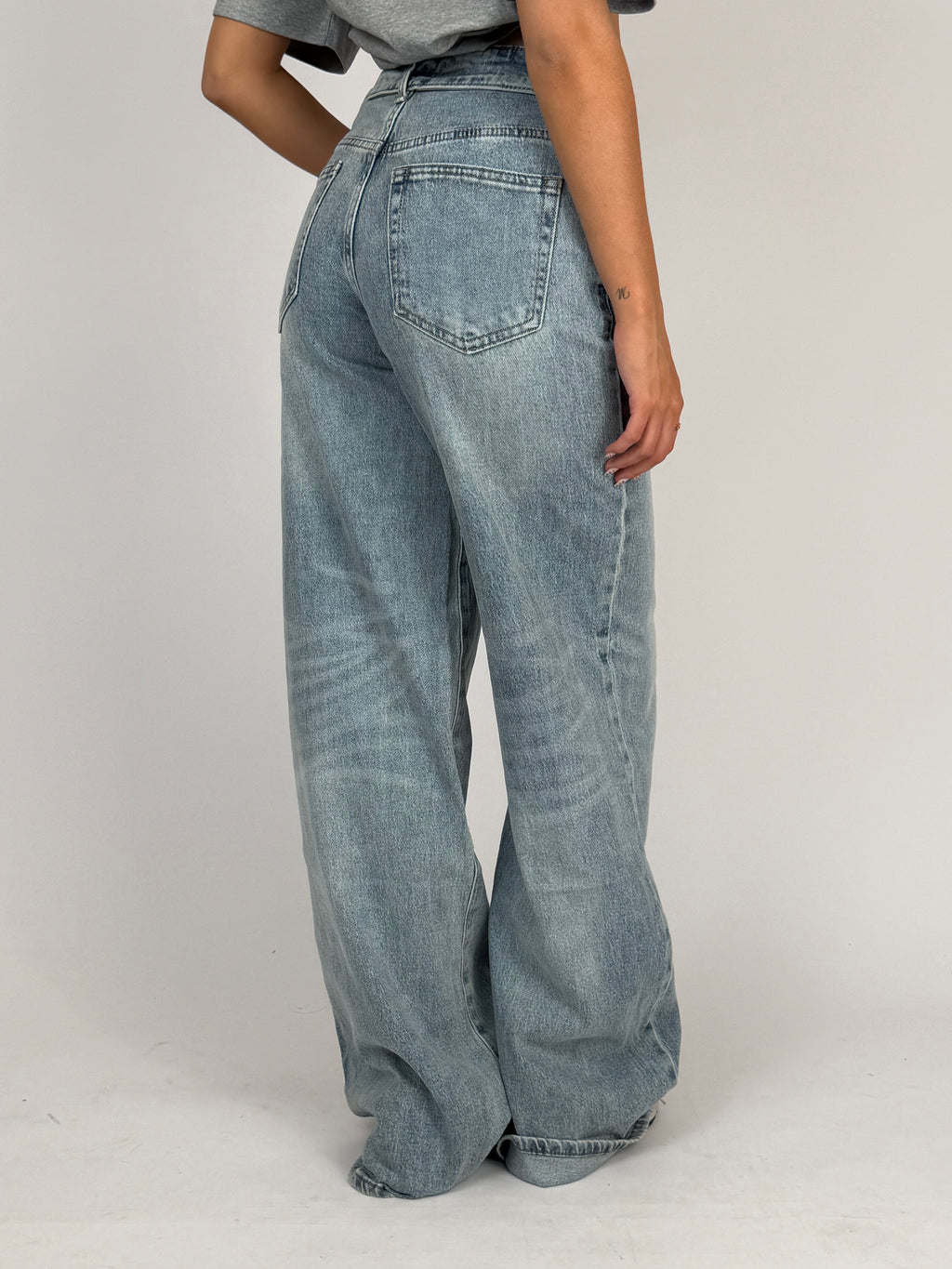 FOLDED WAIST STRETCH JEANS VINTAGE