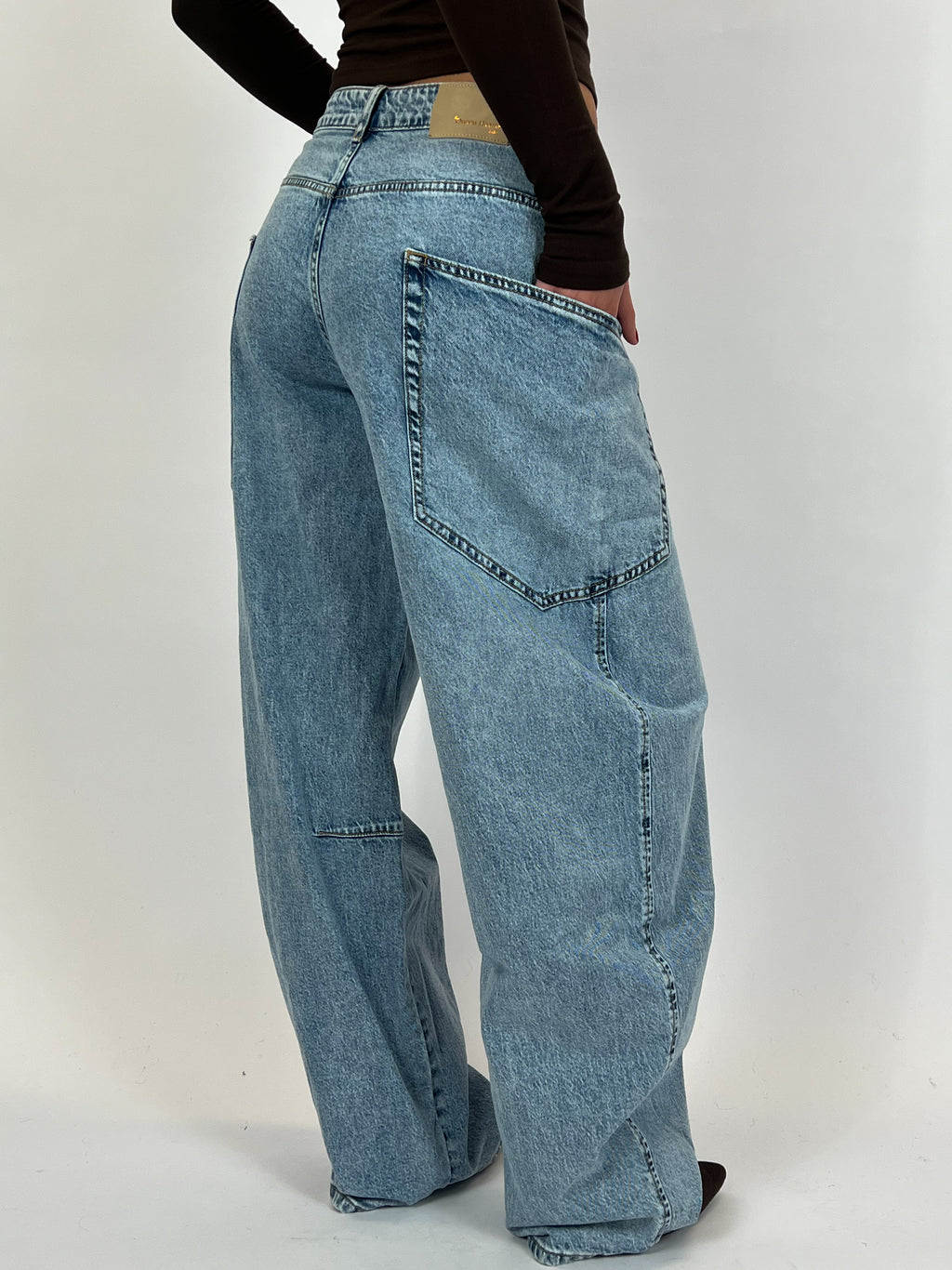 BALLOON FIT STRETCH CARGO BLUE