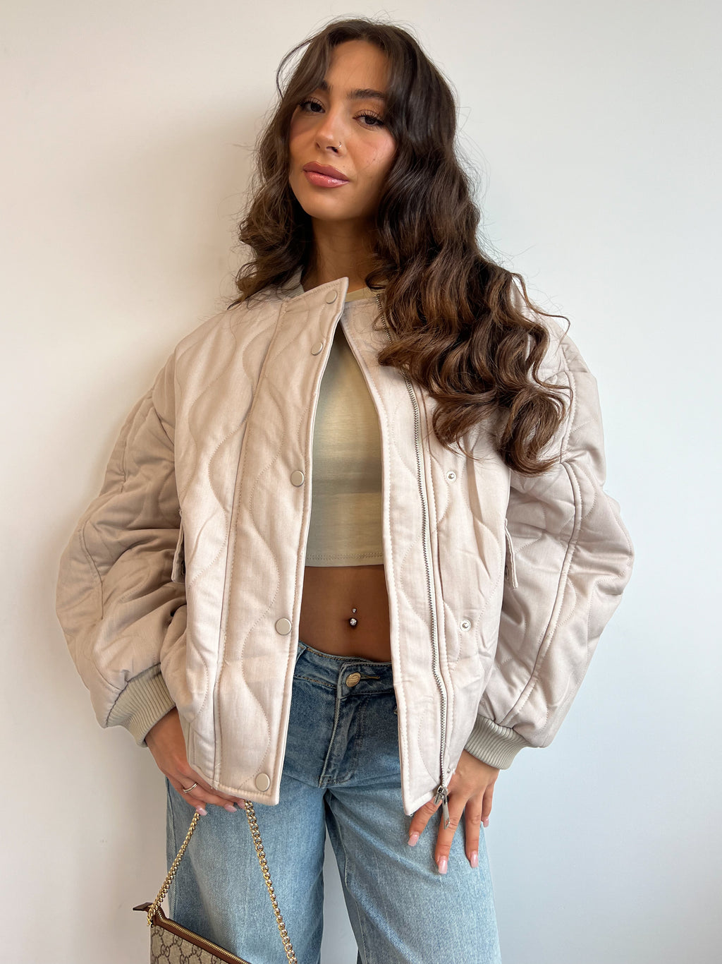 BIBI BOMBER COAT BEIGE