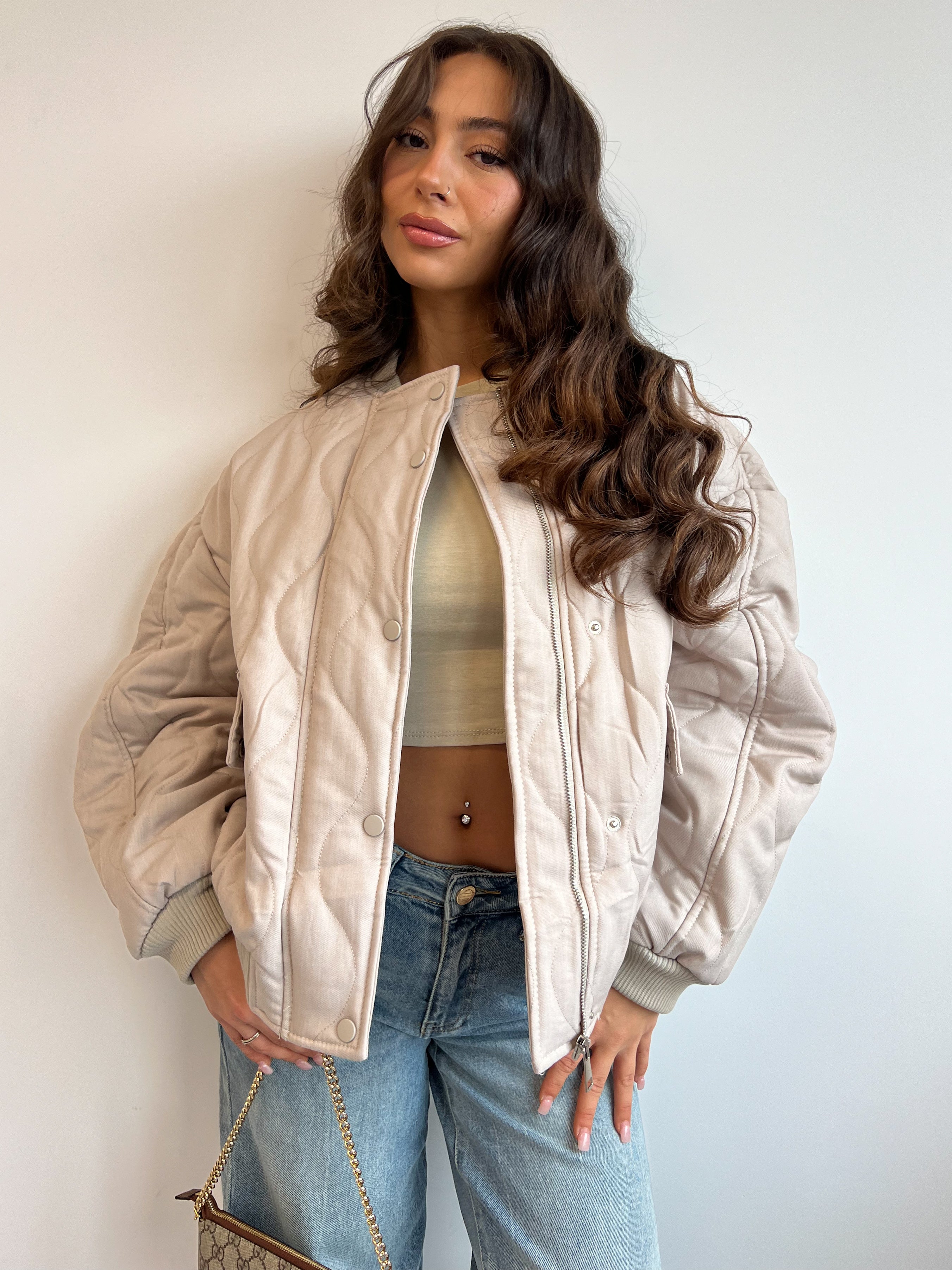 BIBI BOMBER COAT BEIGE