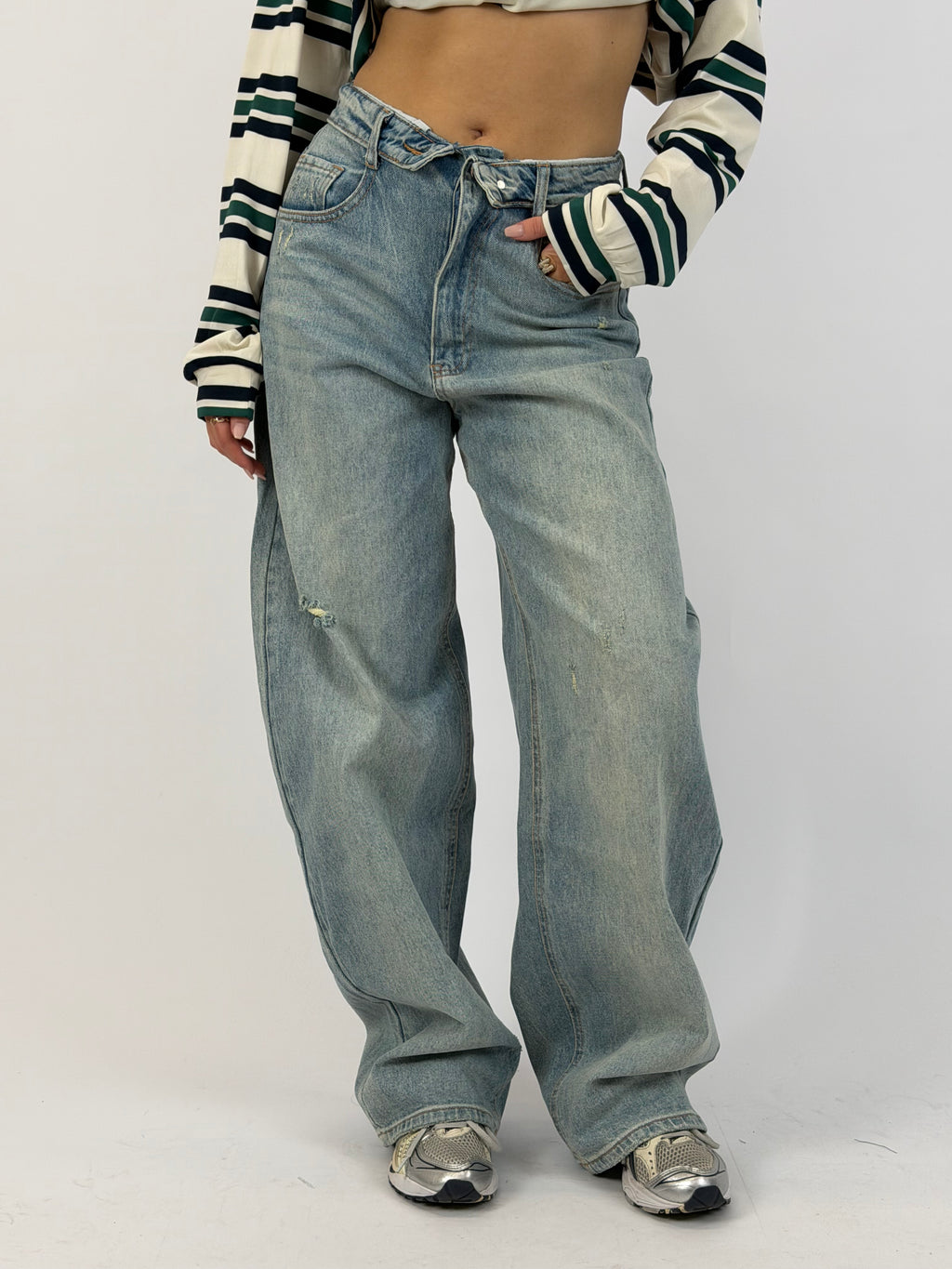 FOLDED WAIST JEANS VINTAGE