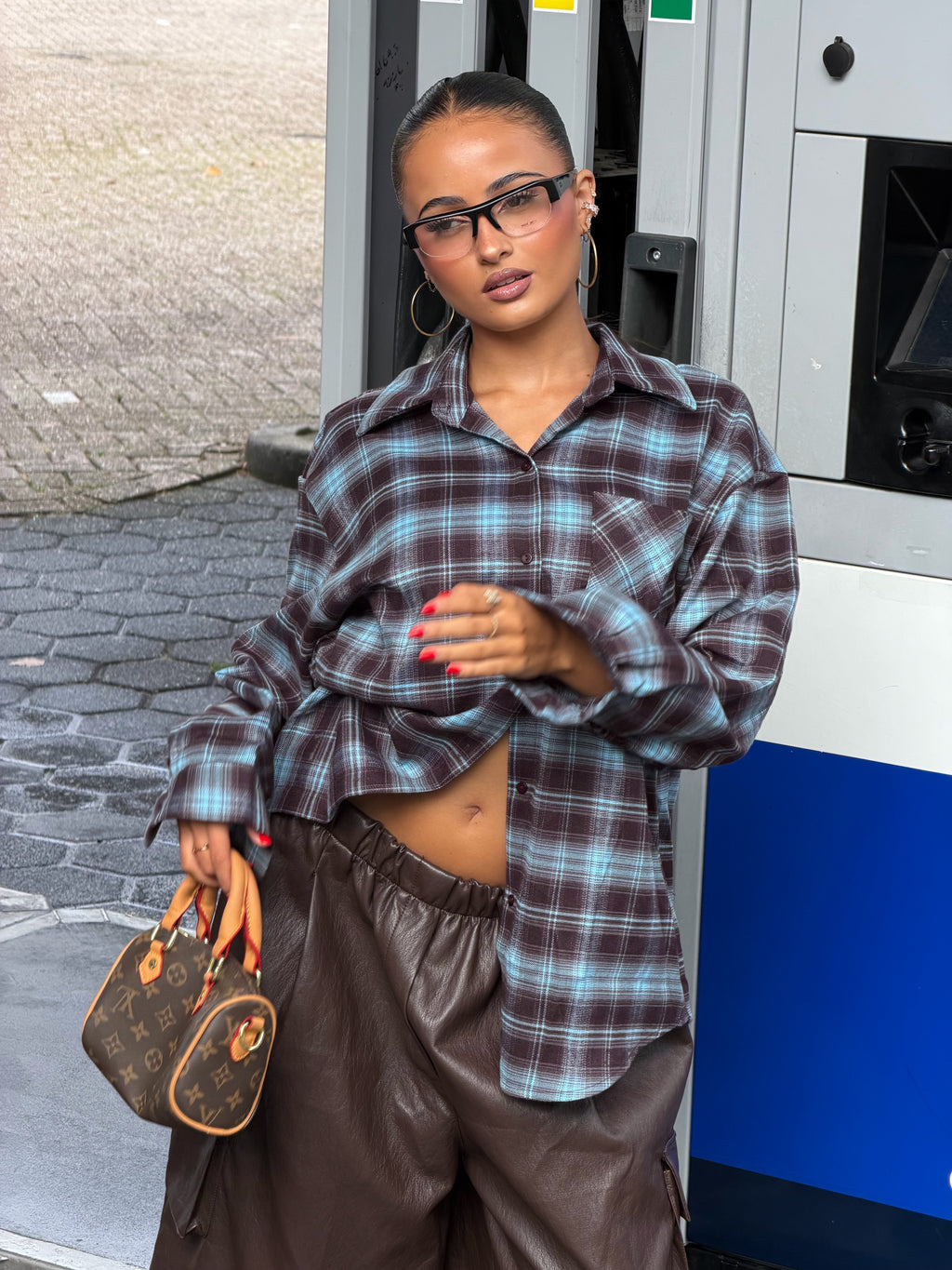 FLANNEL BLUE/CHOCO