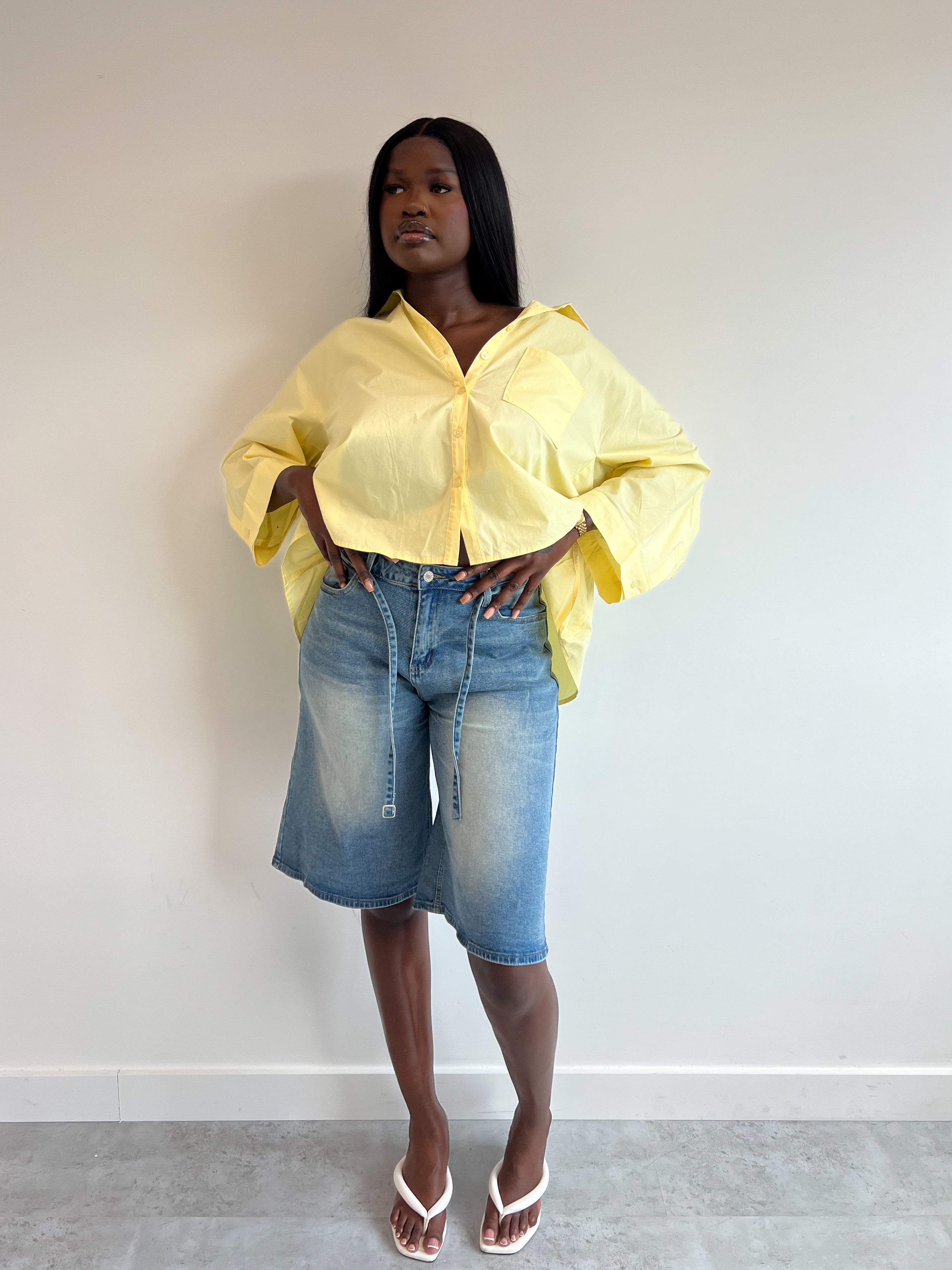 OVERSIZED POCKET SHIRT YELLOW