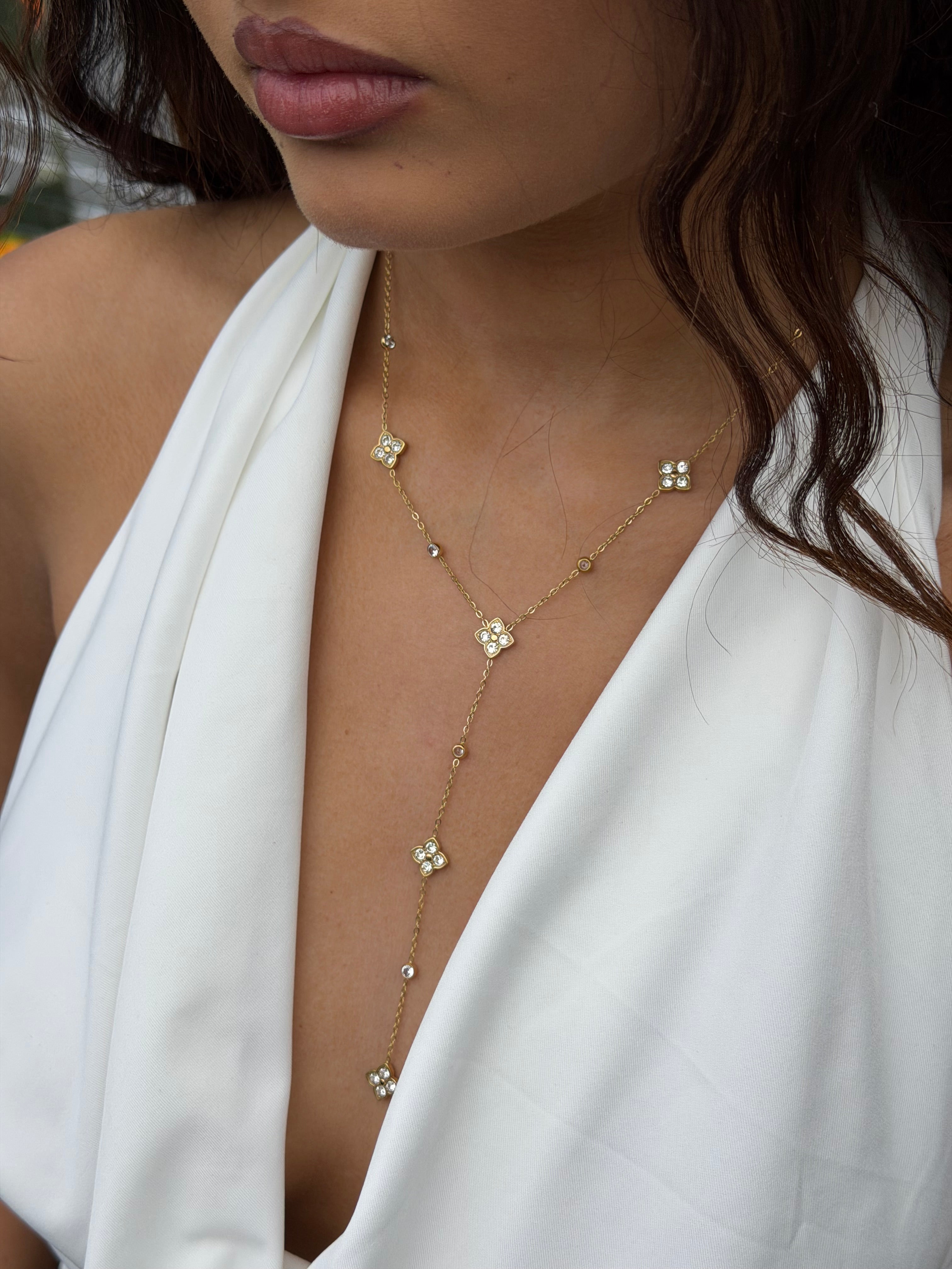CLOVER DROP NECKLACE