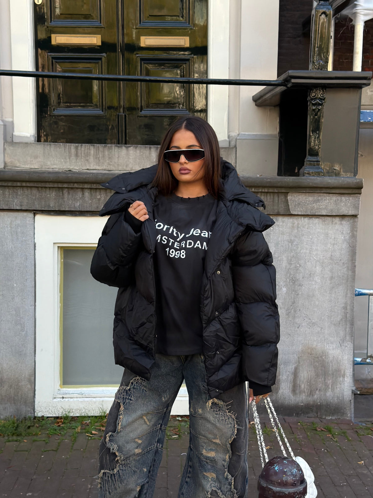 MORGAN MIDI PUFFER BLACK