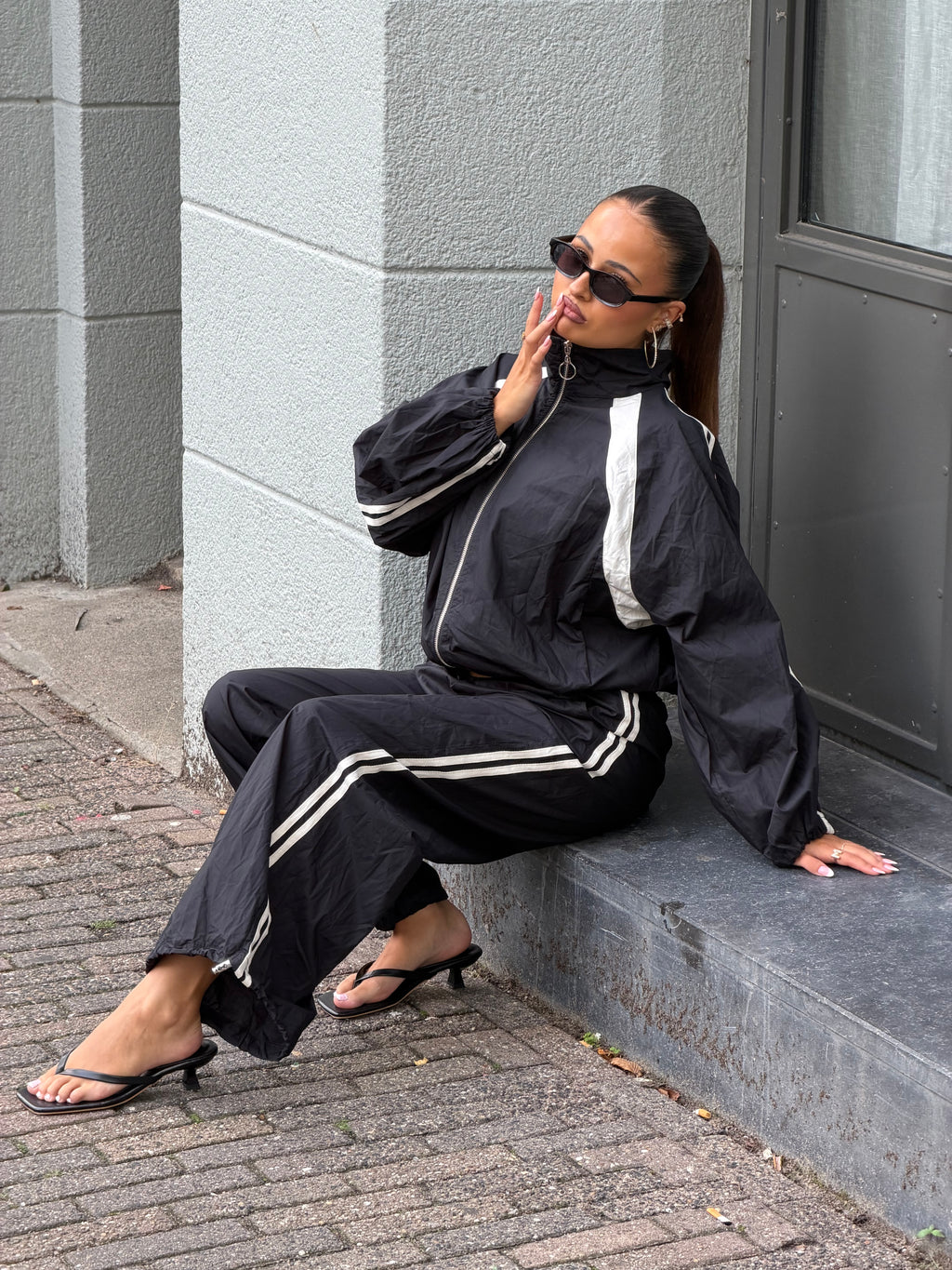 GINA WINDBREAKER TRACKSUIT BLACK