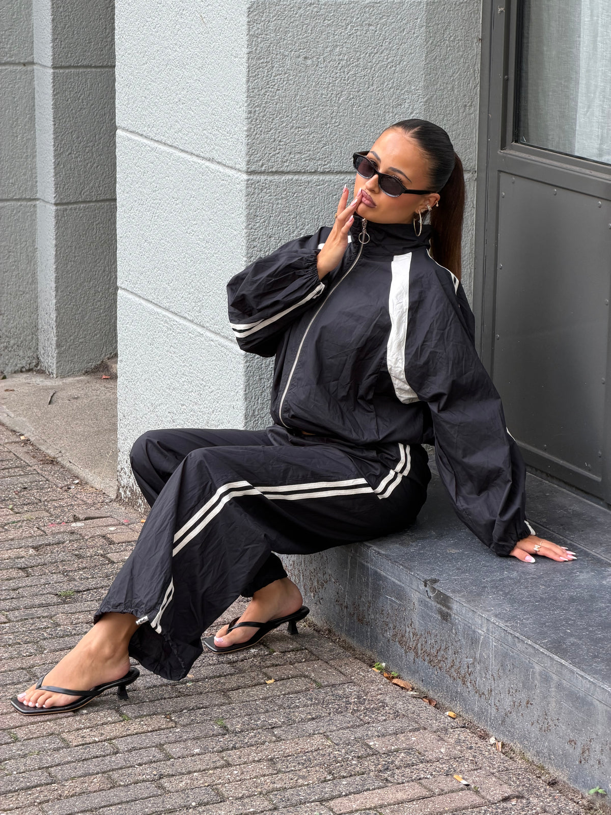 GINA WINDBREAKER TRACKSUIT BLACK